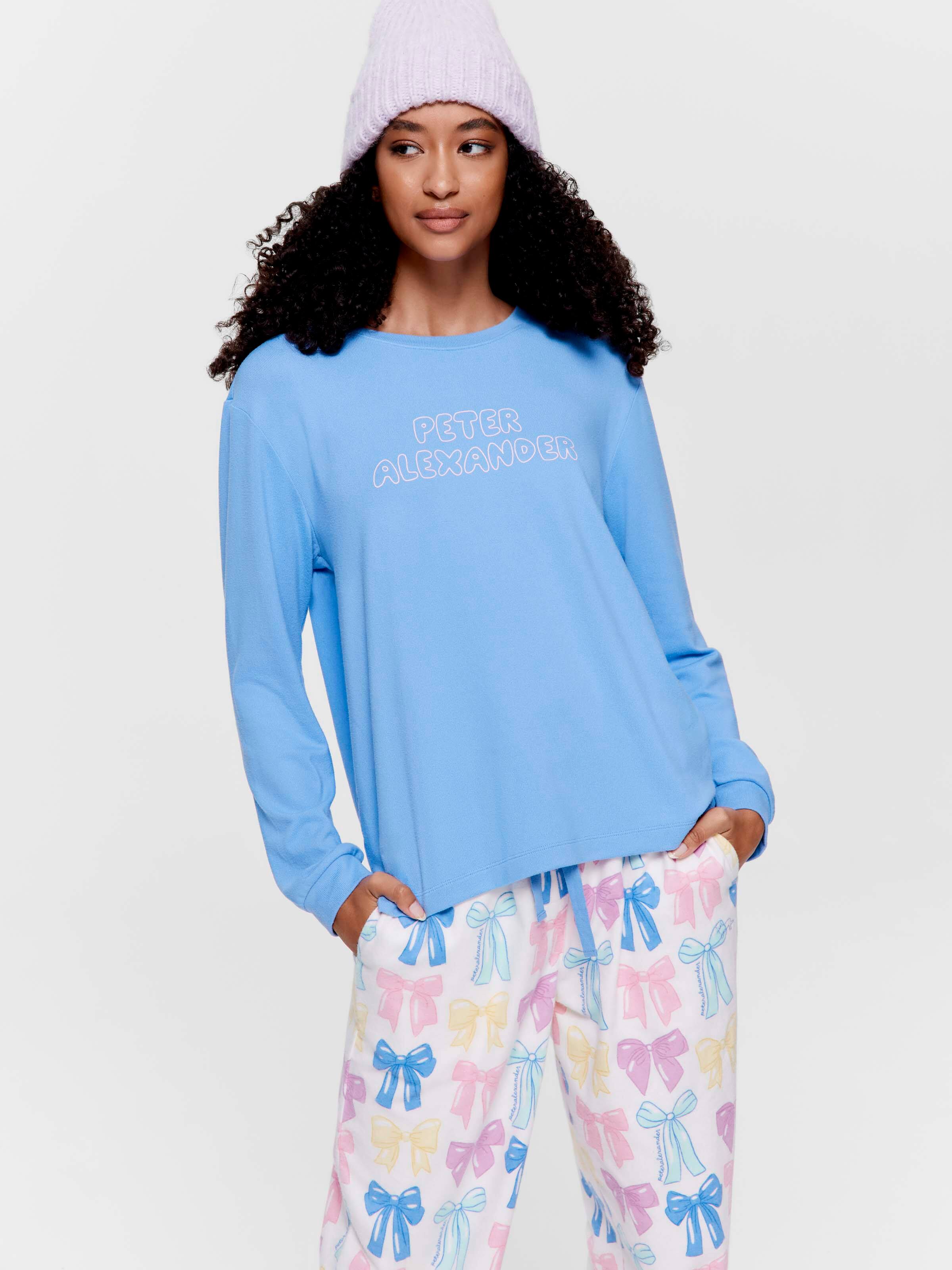 Blue Branded Plush Sweater