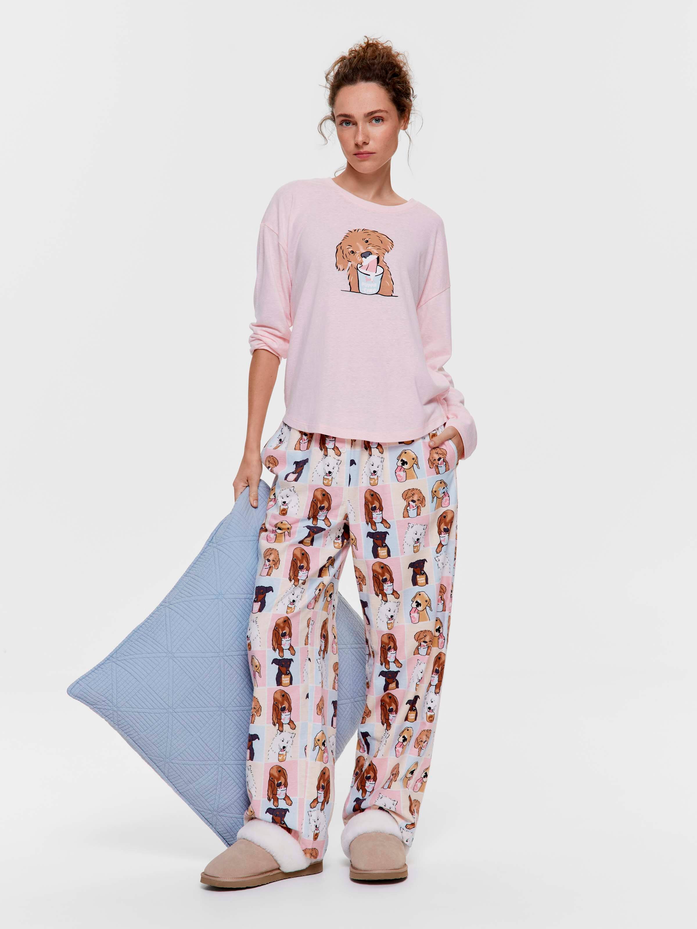 Puppuccino Oversized Long Sleeve Top