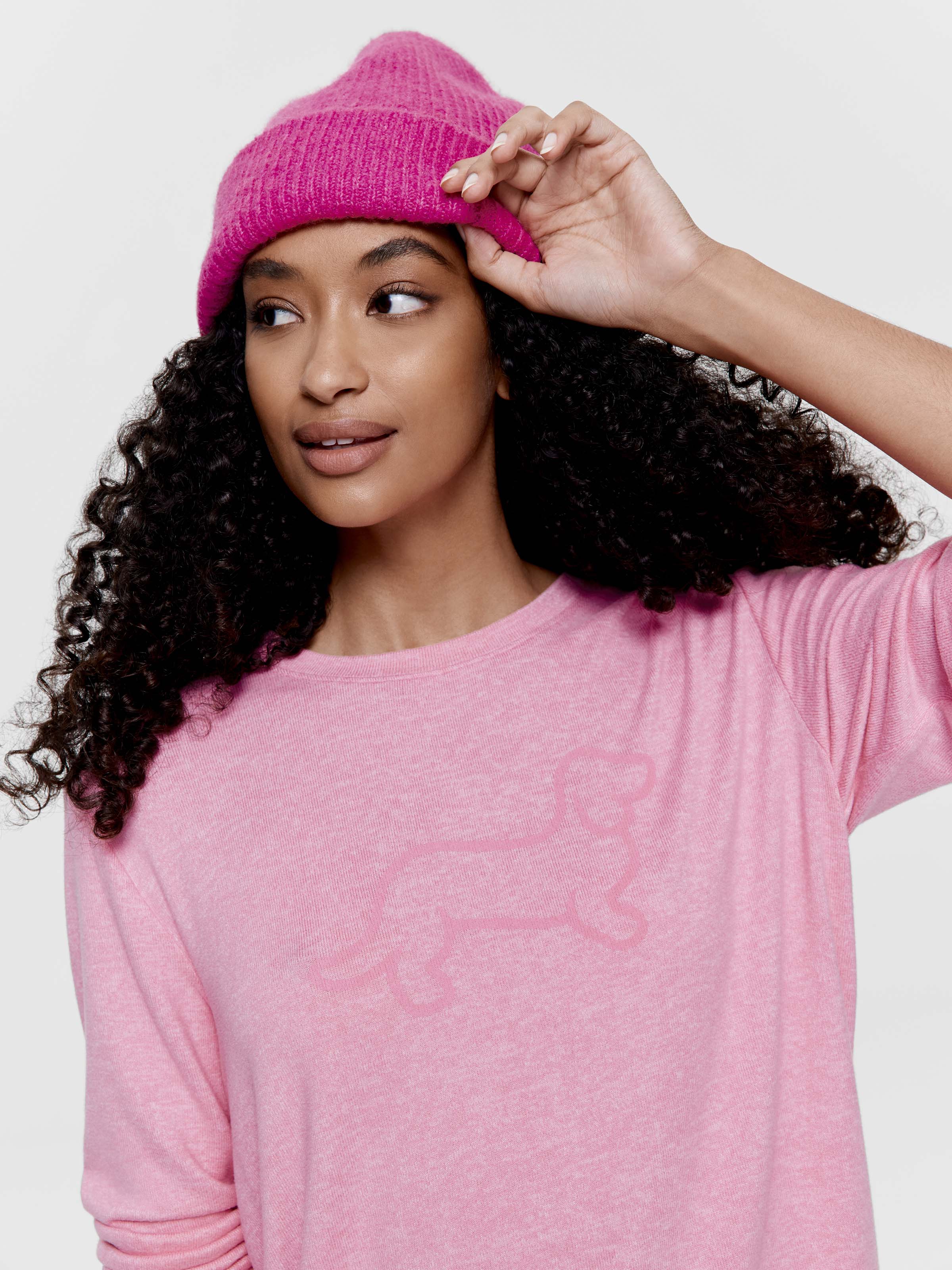Watermelon Fuzzy Long Sleeve Top