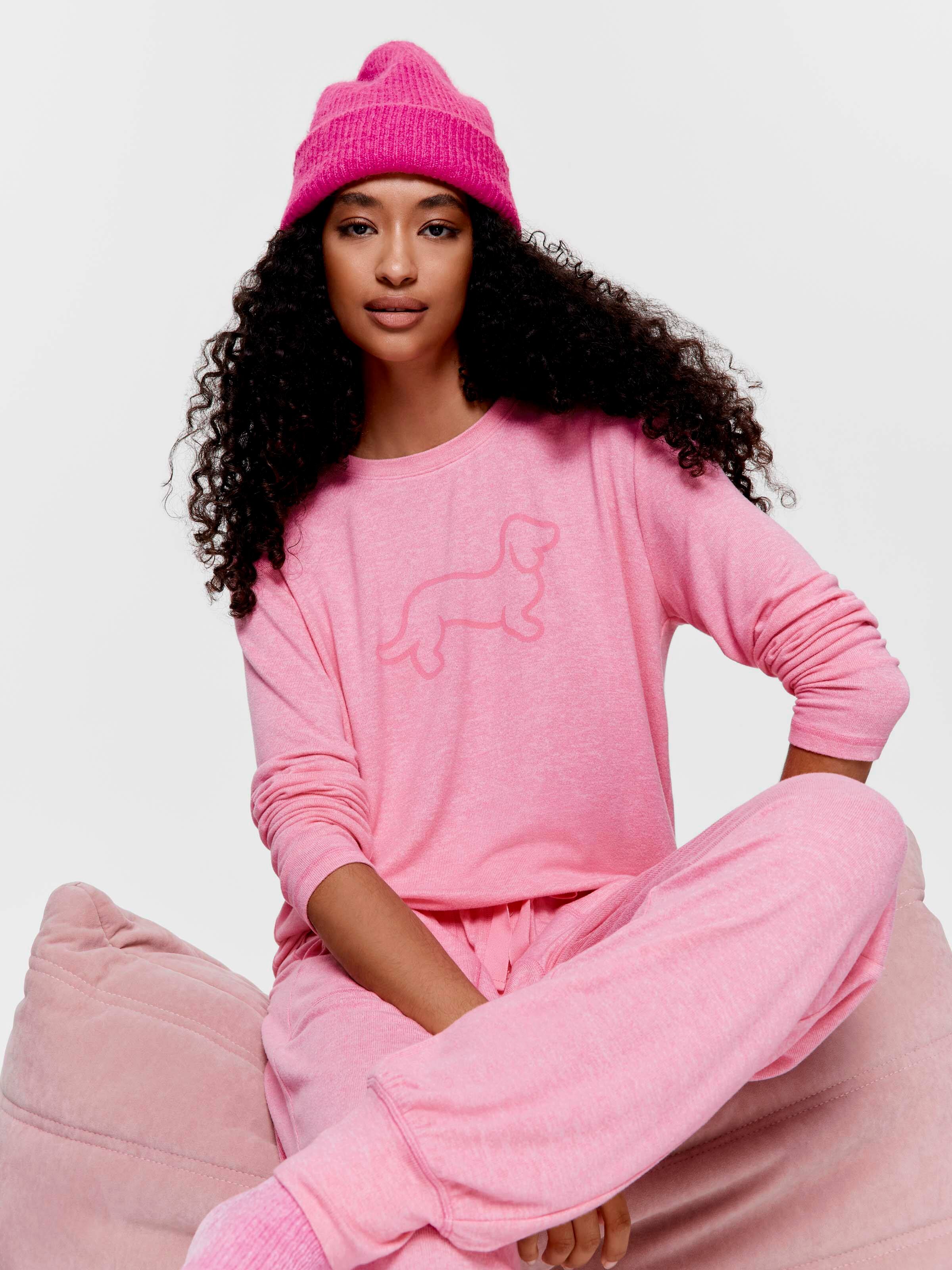 Watermelon Fuzzy Long Sleeve Top