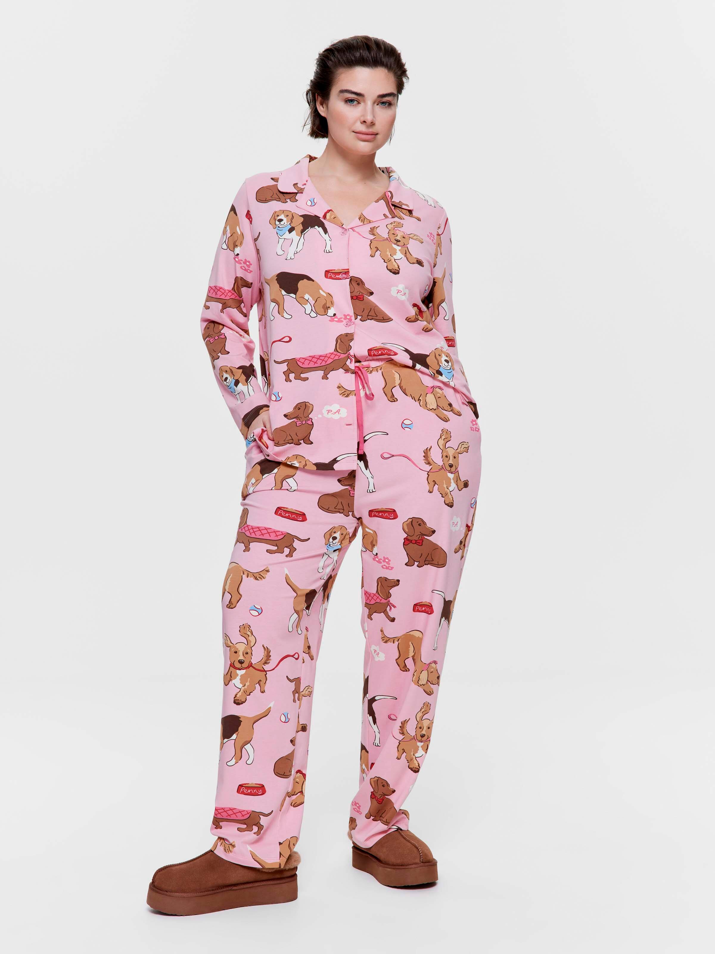 P.A. Plus I Like Big Pups Long Pj Set