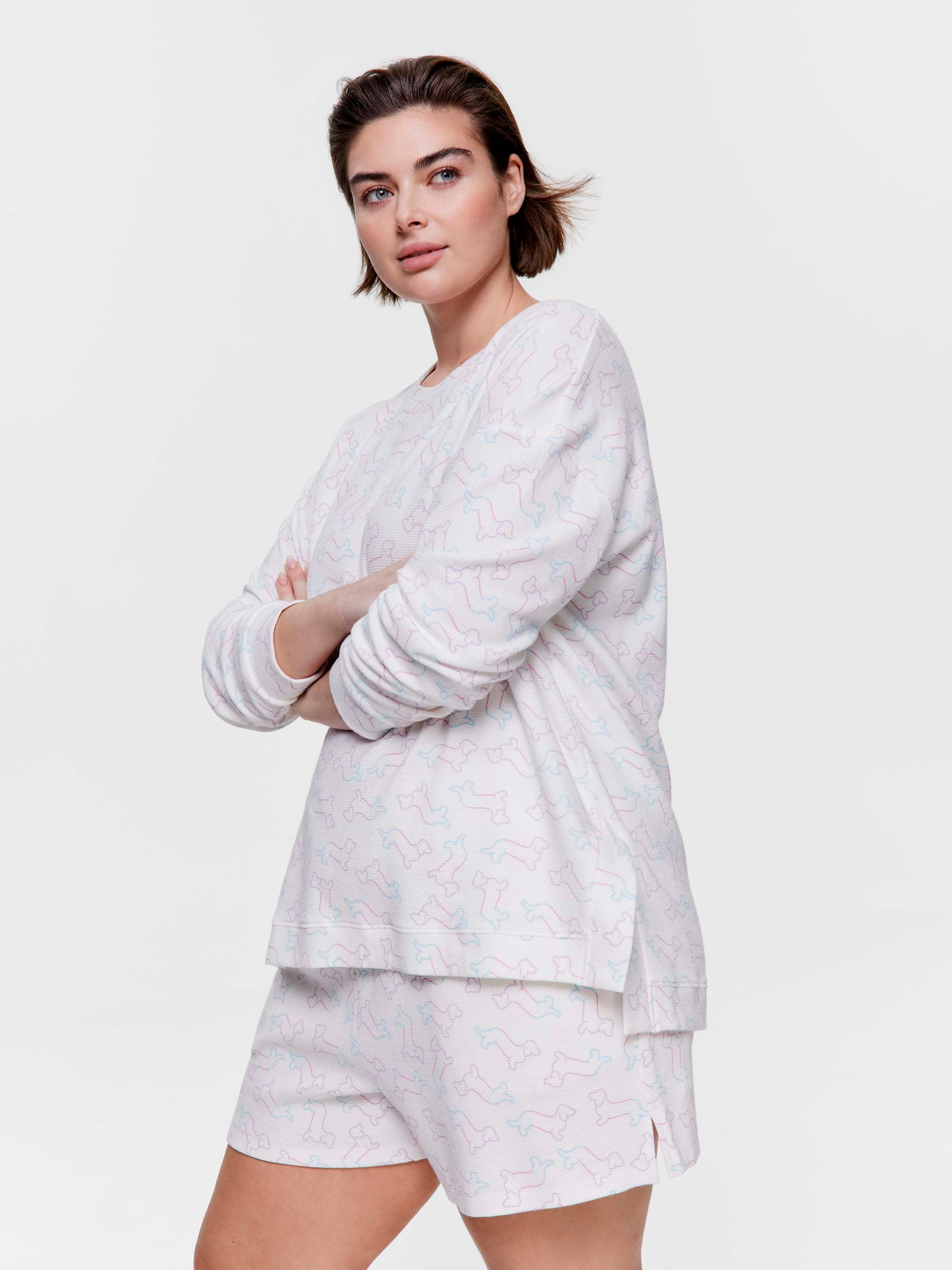 P.A. Plus Rainbow Penny Waffle Sweater