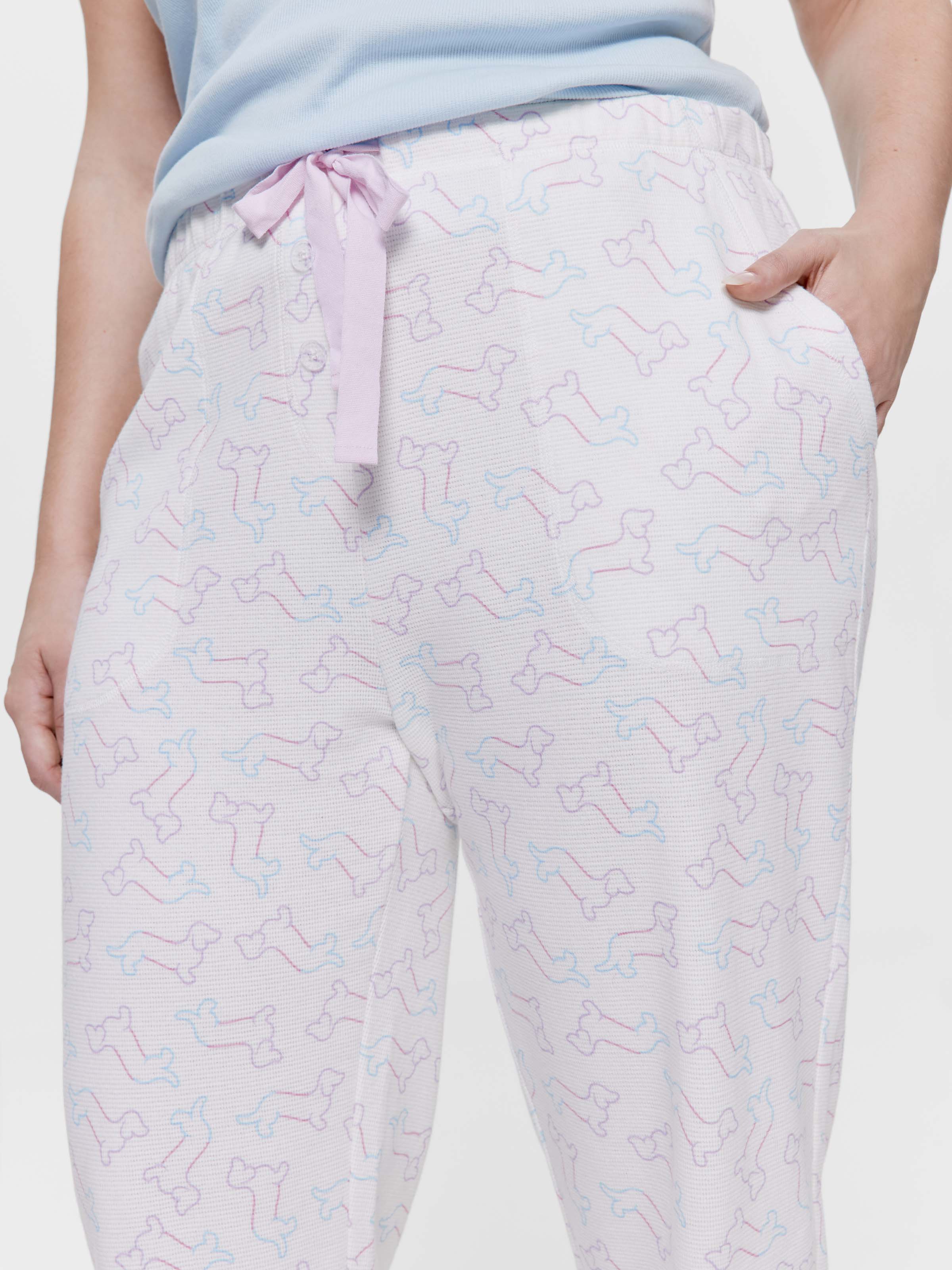 P.A. Plus Rainbow Penny Waffle Easy Pj Pant
