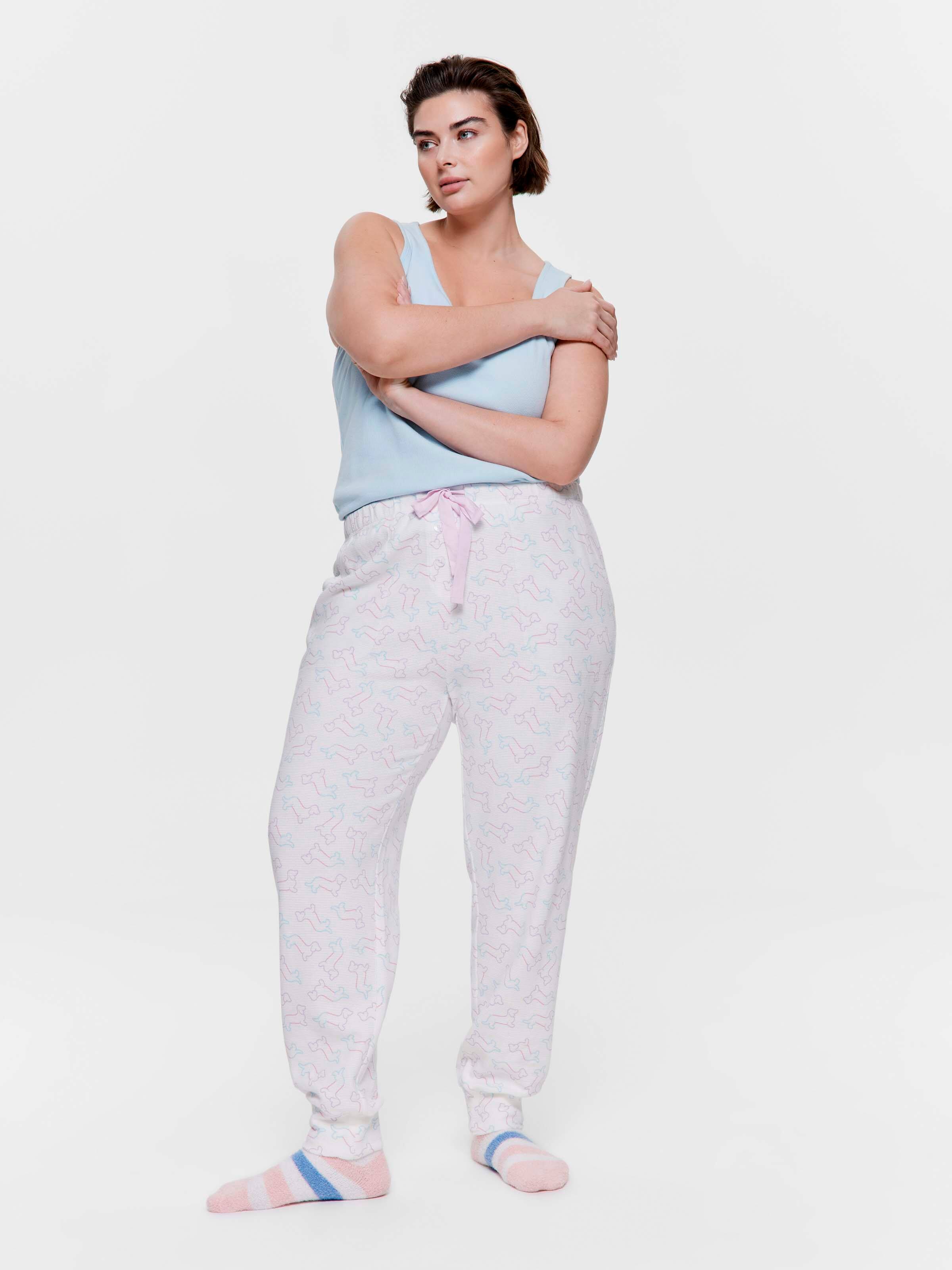 P.A. Plus Rainbow Penny Waffle Easy Pj Pant