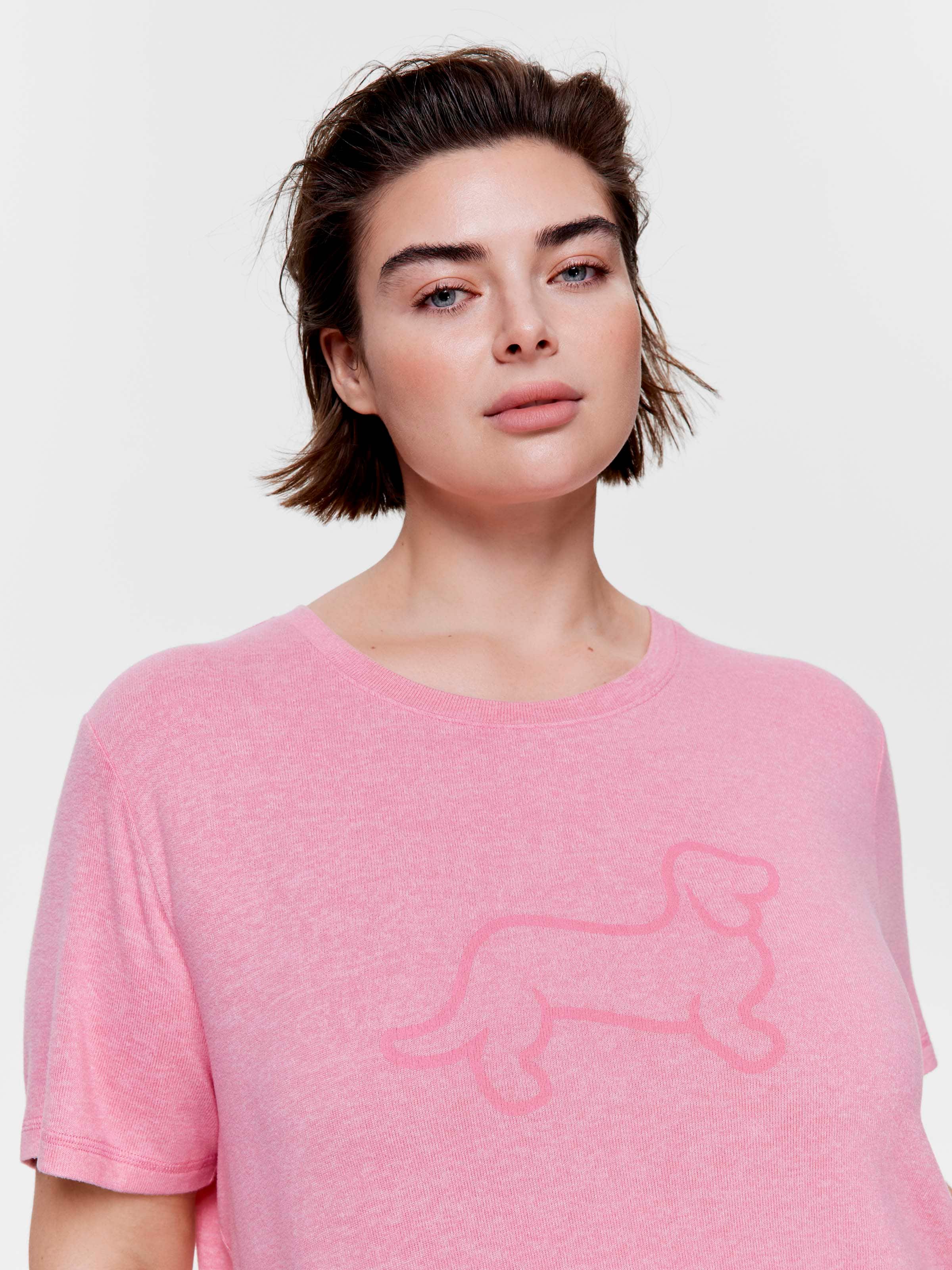 P.A. Plus Watermelon Fuzzy Tee
