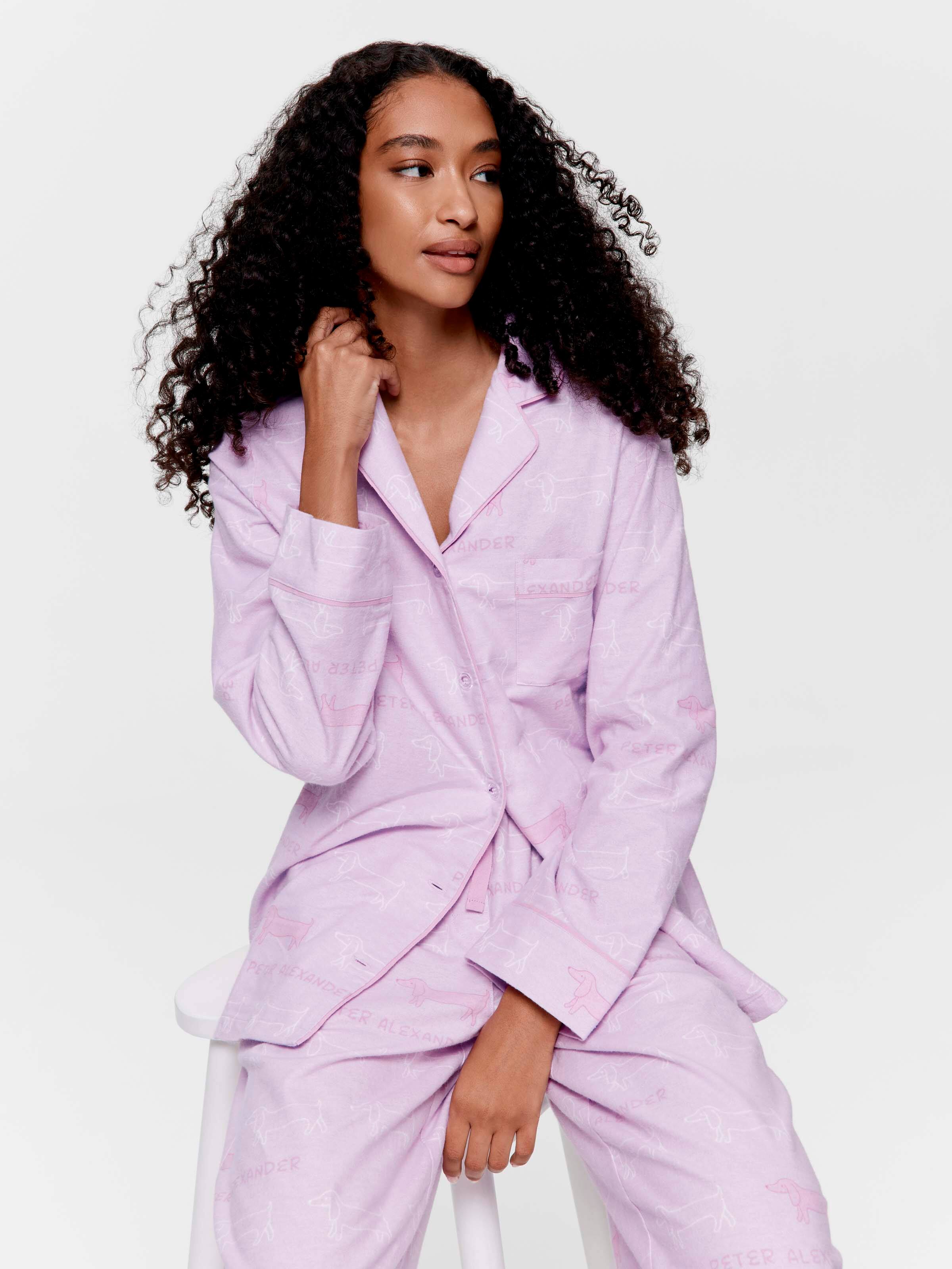 Lilac Penny 100% Cotton Flannelette Classic Pj Set