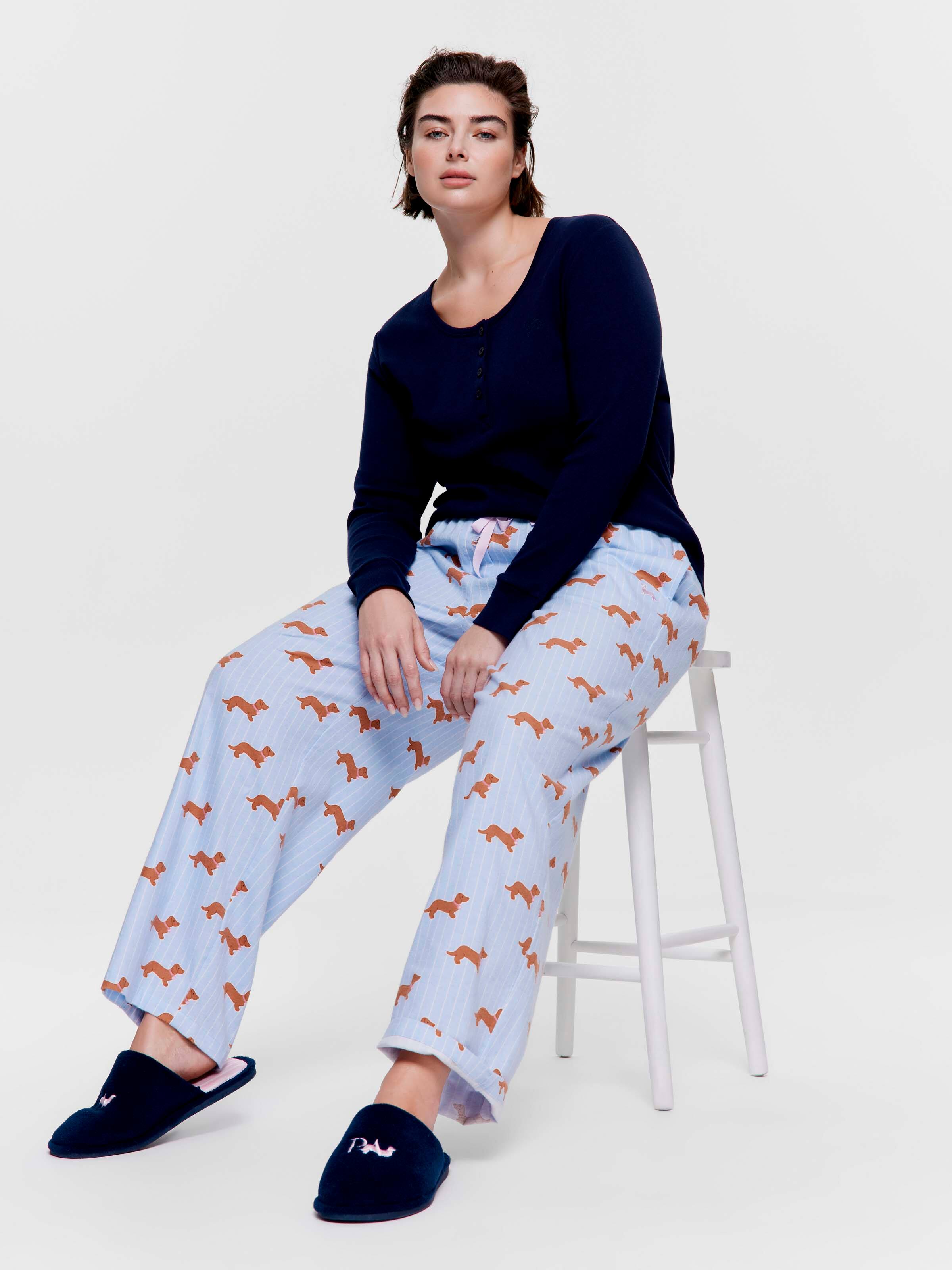 P.A. Plus Penny Stripe 100% Cotton Flannelette Classic Pj Pant