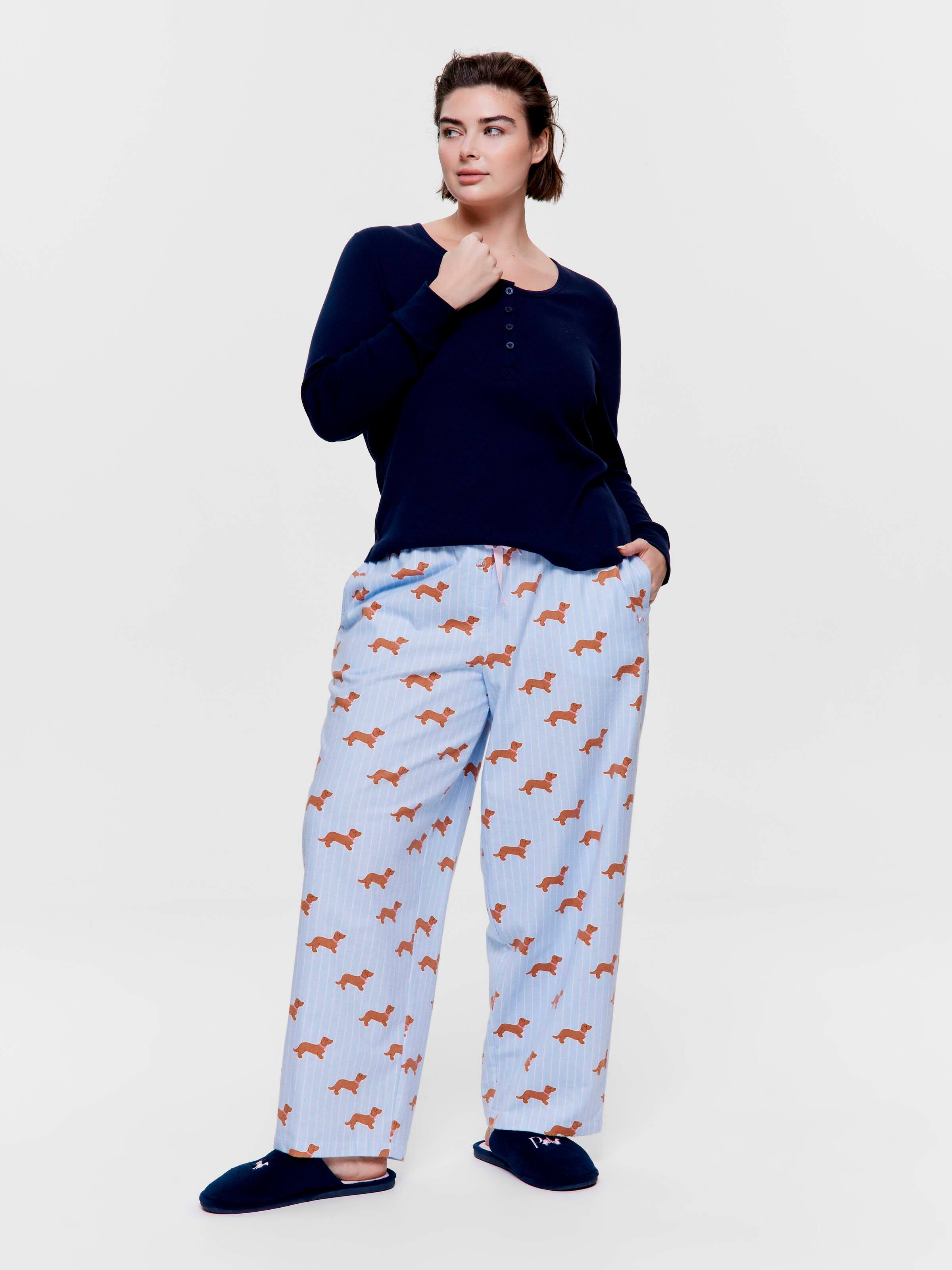 P.A. Plus Penny Stripe 100% Cotton Flannelette Classic Pj Pant