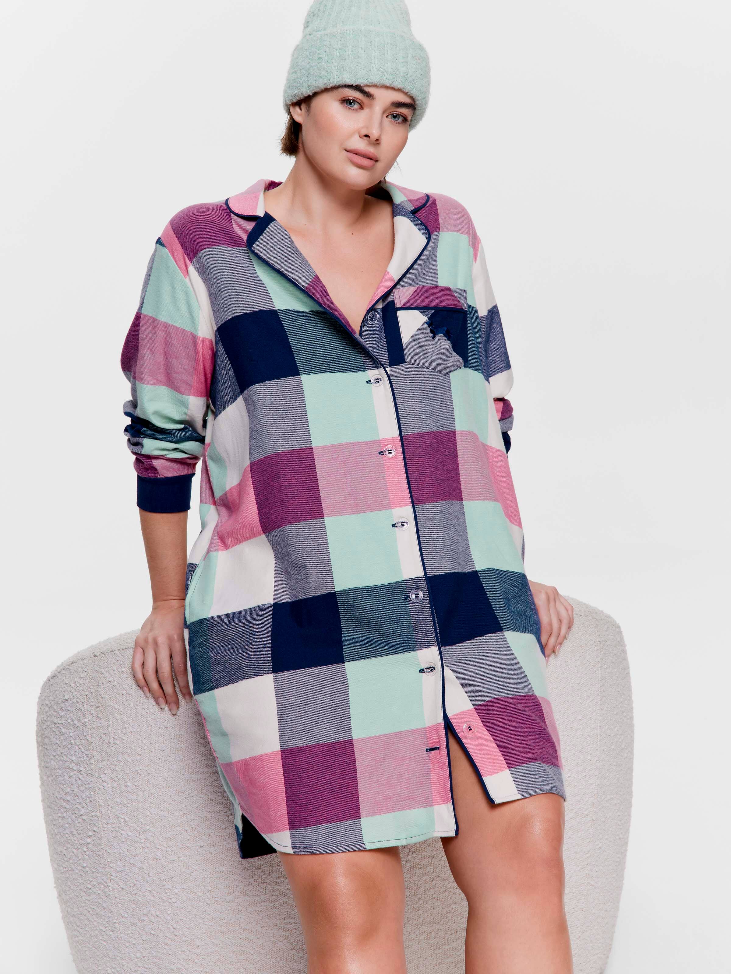 P.A. Plus Buffalo Check 100% Cotton Flannelette Nightshirt