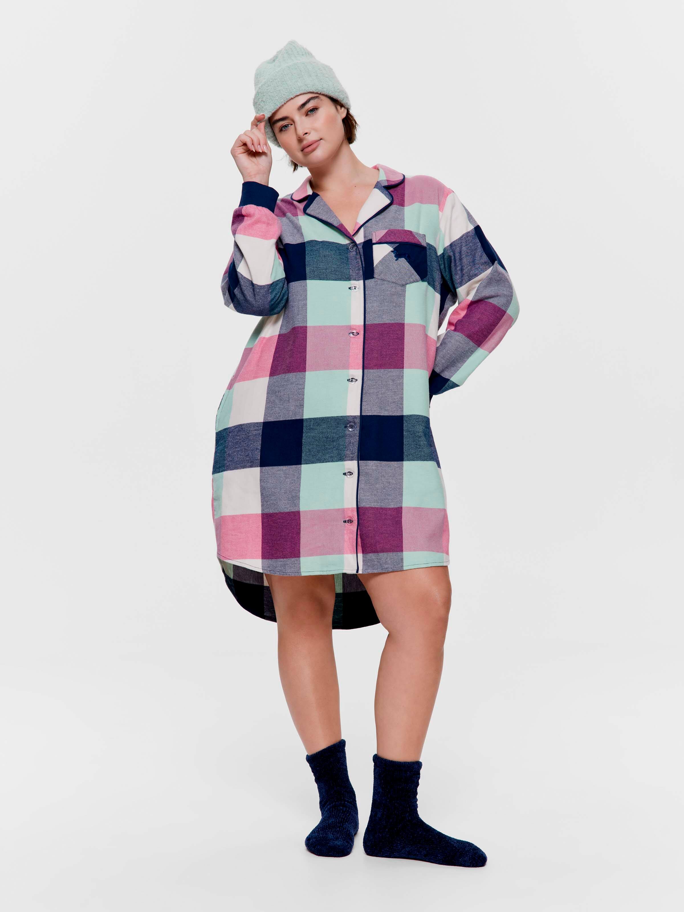 P.A. Plus Buffalo Check 100% Cotton Flannelette Nightshirt