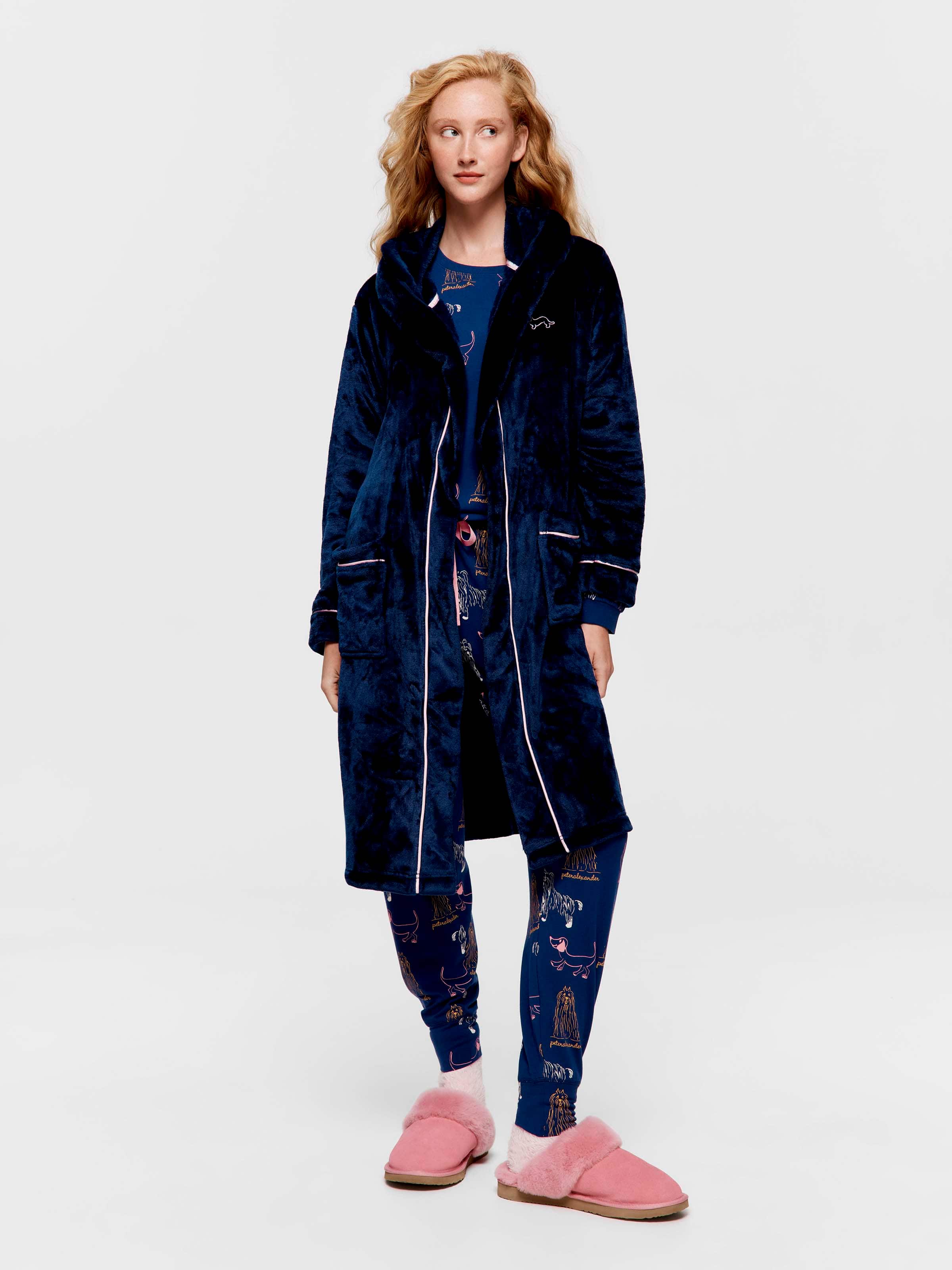 Navy Hooded Gown