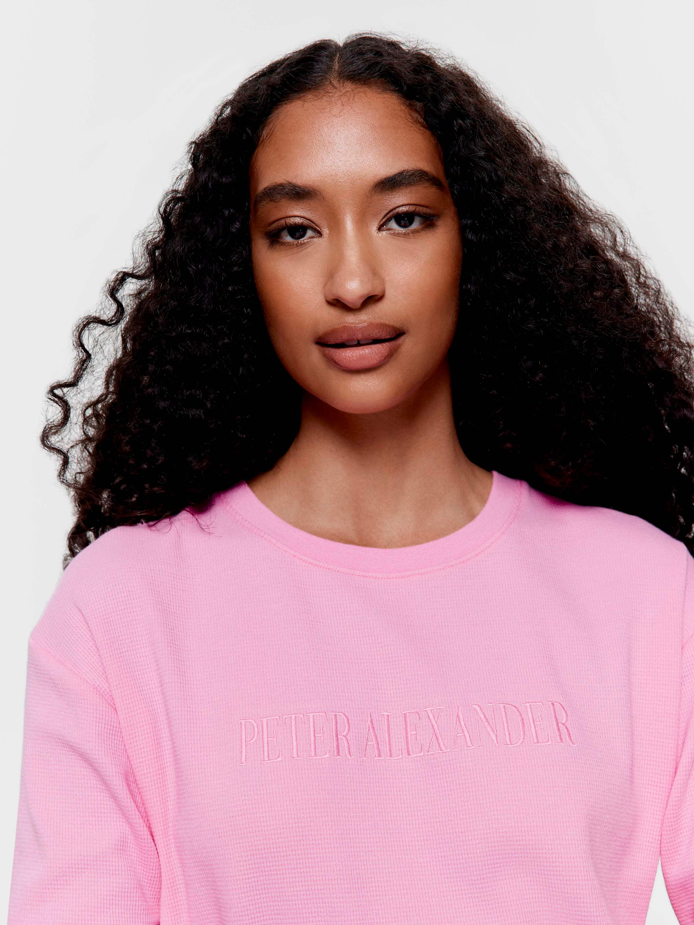 Pink Waffle Sweater