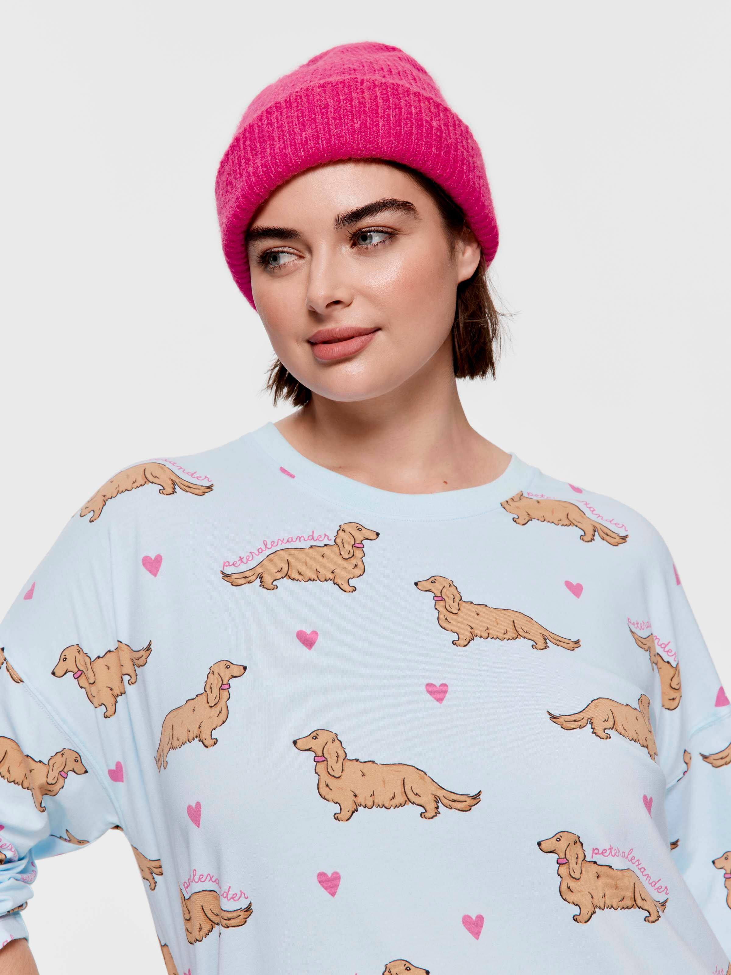 P.A. Plus Dachshund Love Long Sleeve Nightie