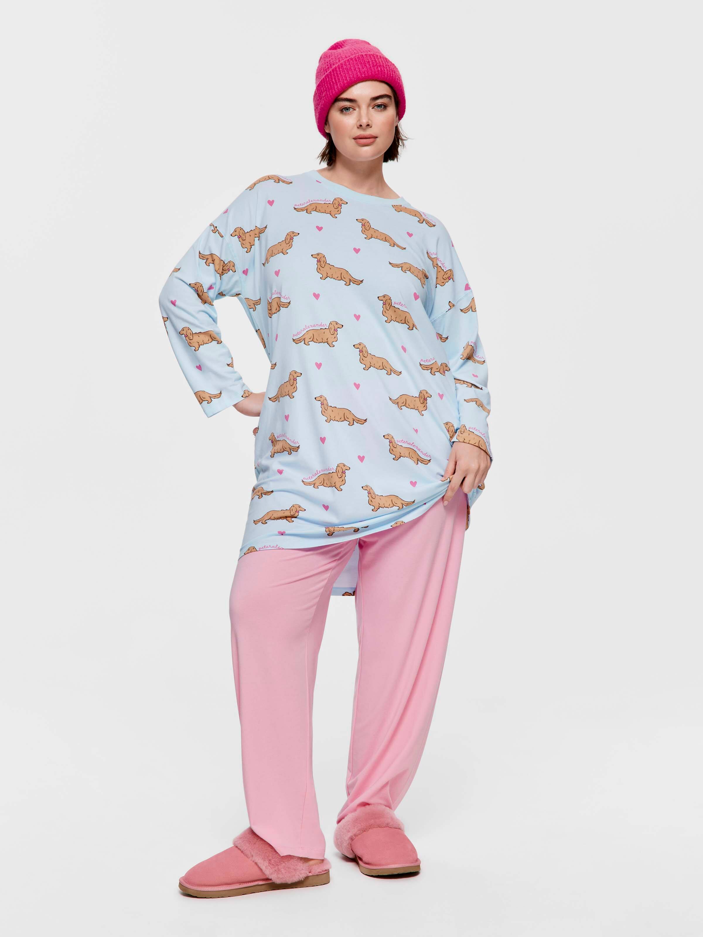 P.A. Plus Dachshund Love Long Sleeve Nightie