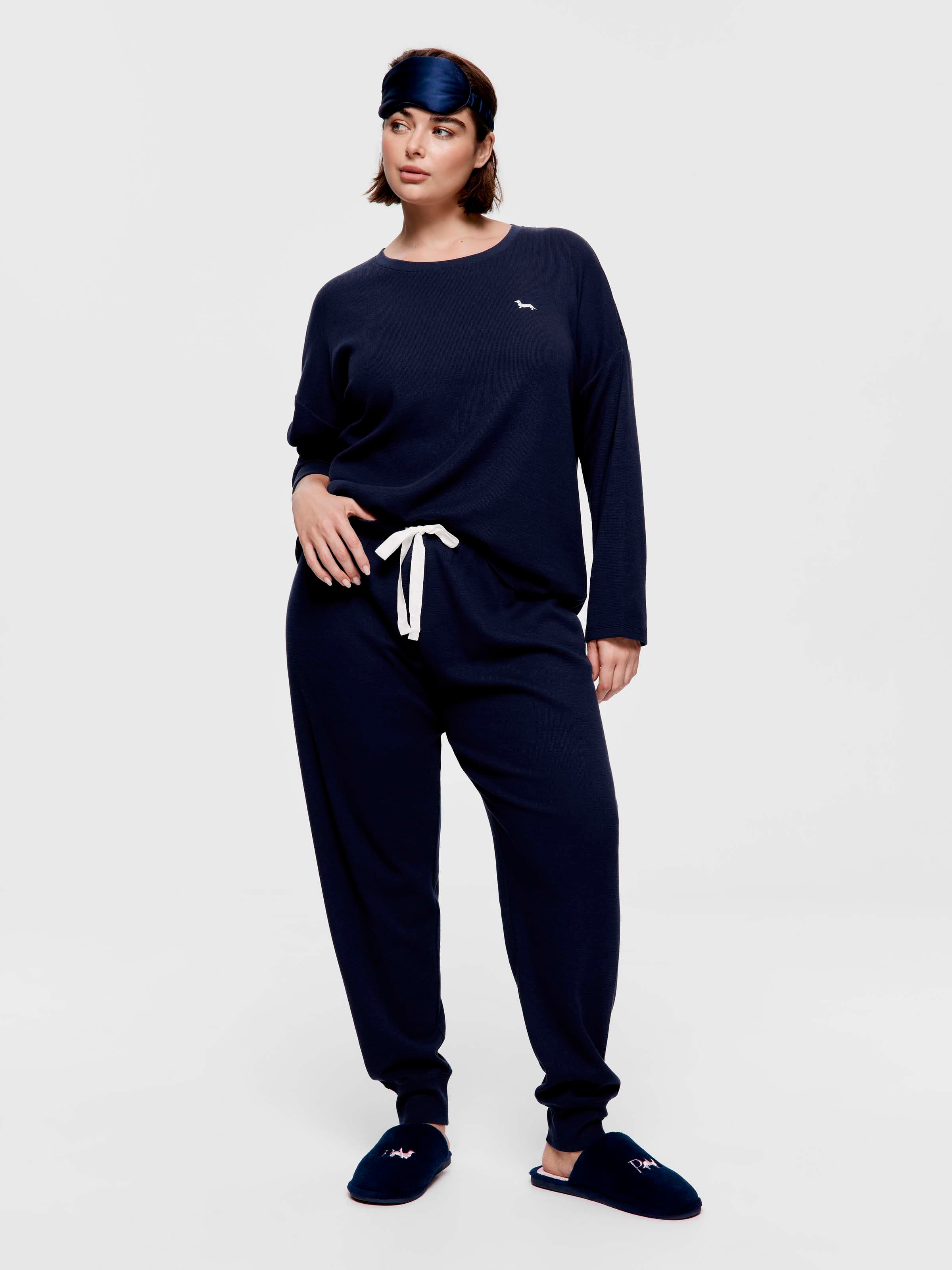 P.A. Plus Navy Waffle Easy Pj Pant