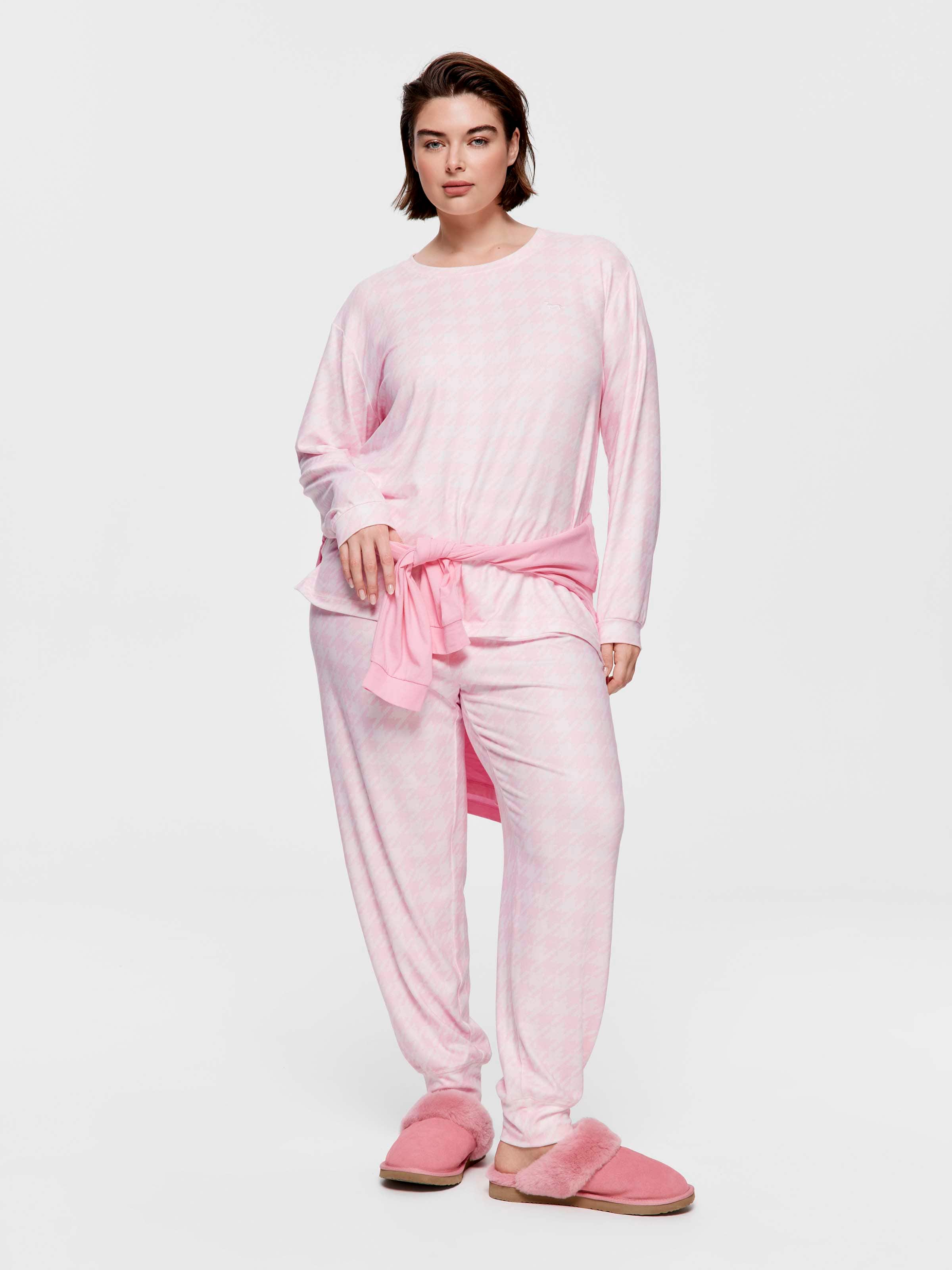 P.A. Plus Houndstooth Plush Sweater