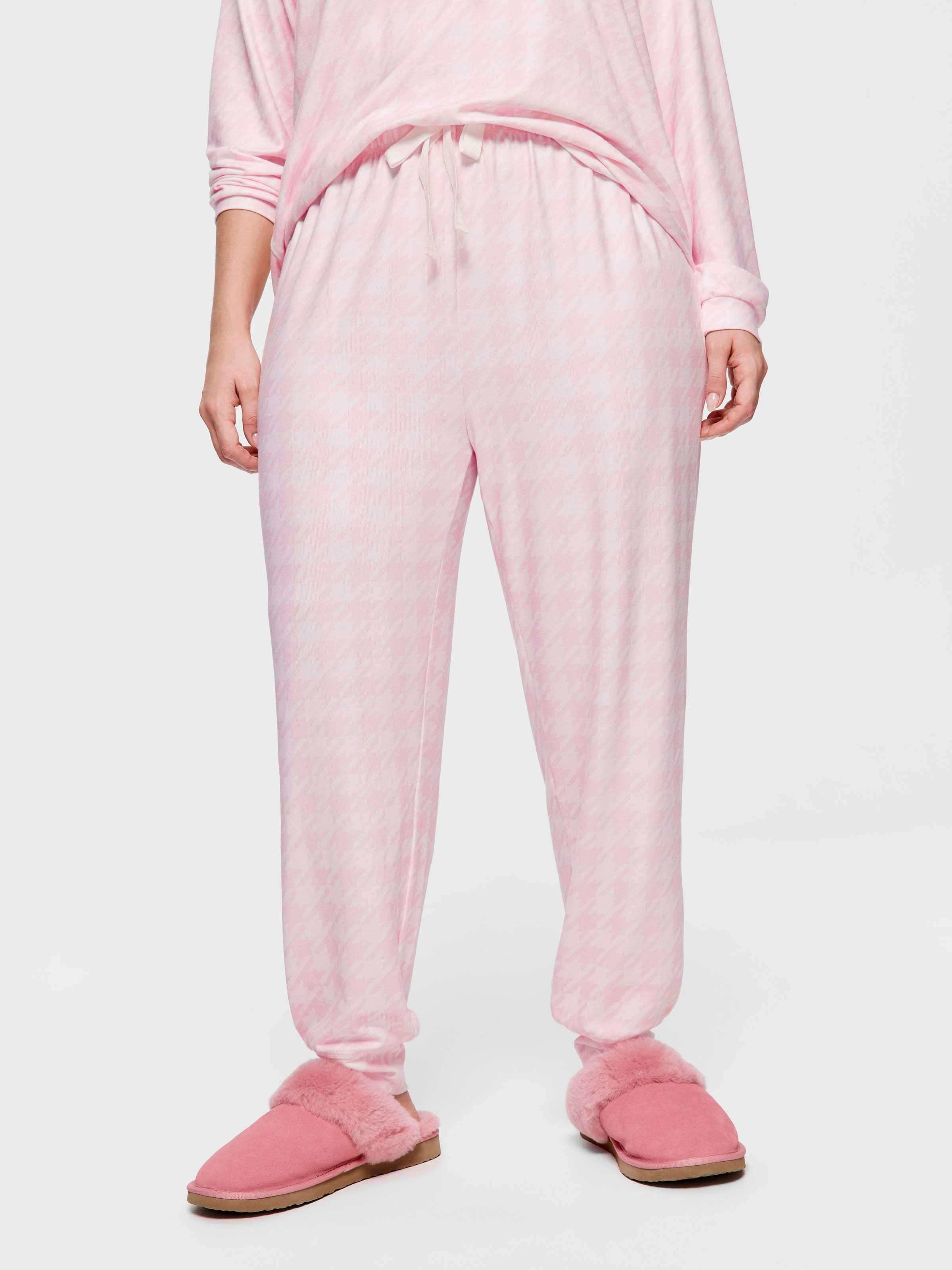 P.A. Plus Houndstooth Plush Easy Pj Pant