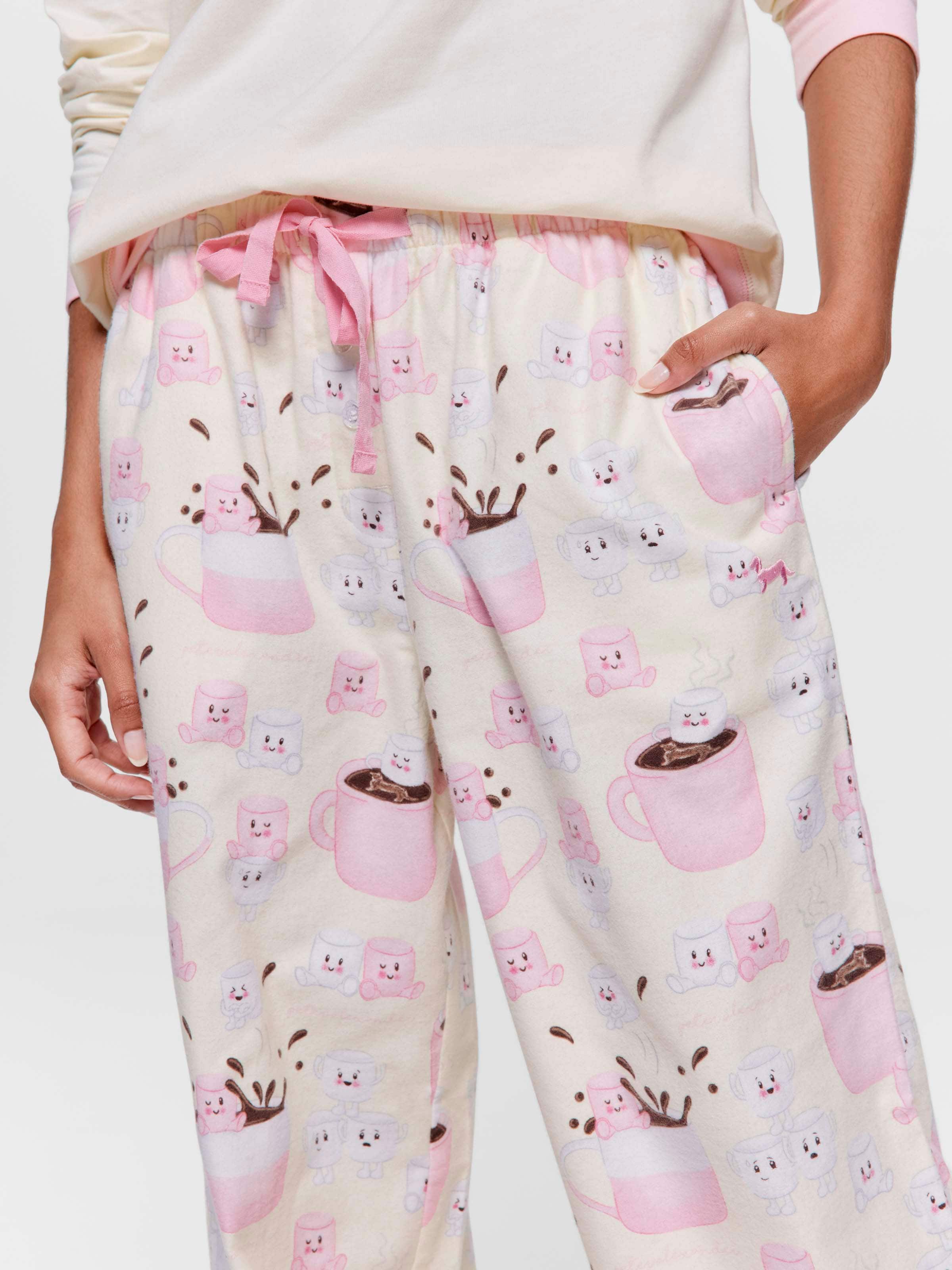 Happy Marshmallow 100% Cotton Flannelette Classic Pj Pant