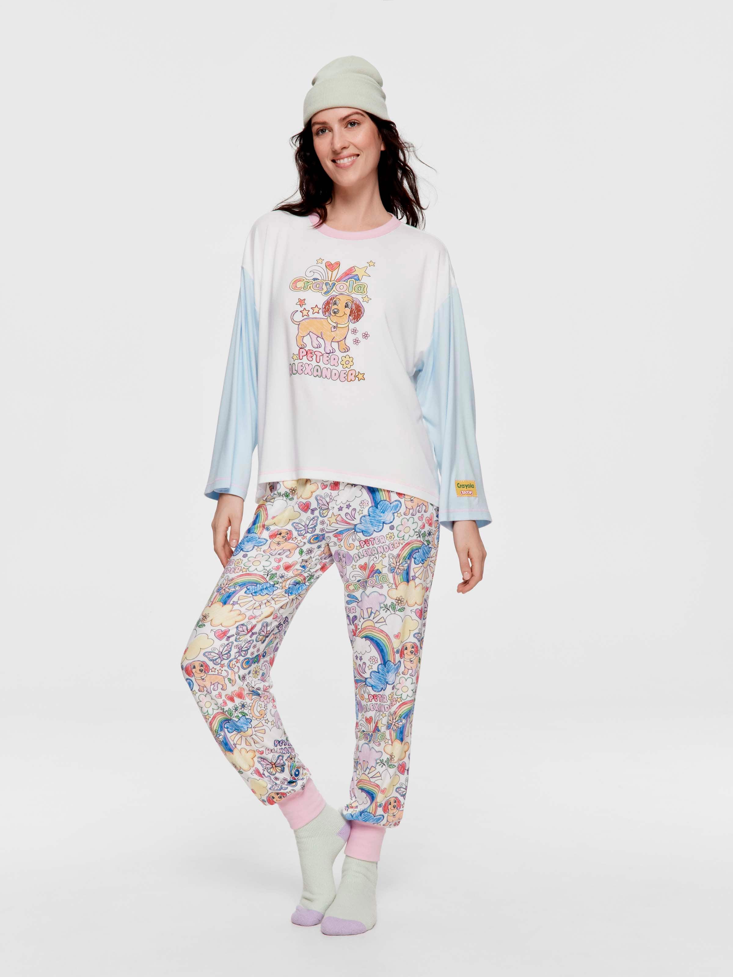 Crayola Sketch Plush Oversized Long Sleeve Top