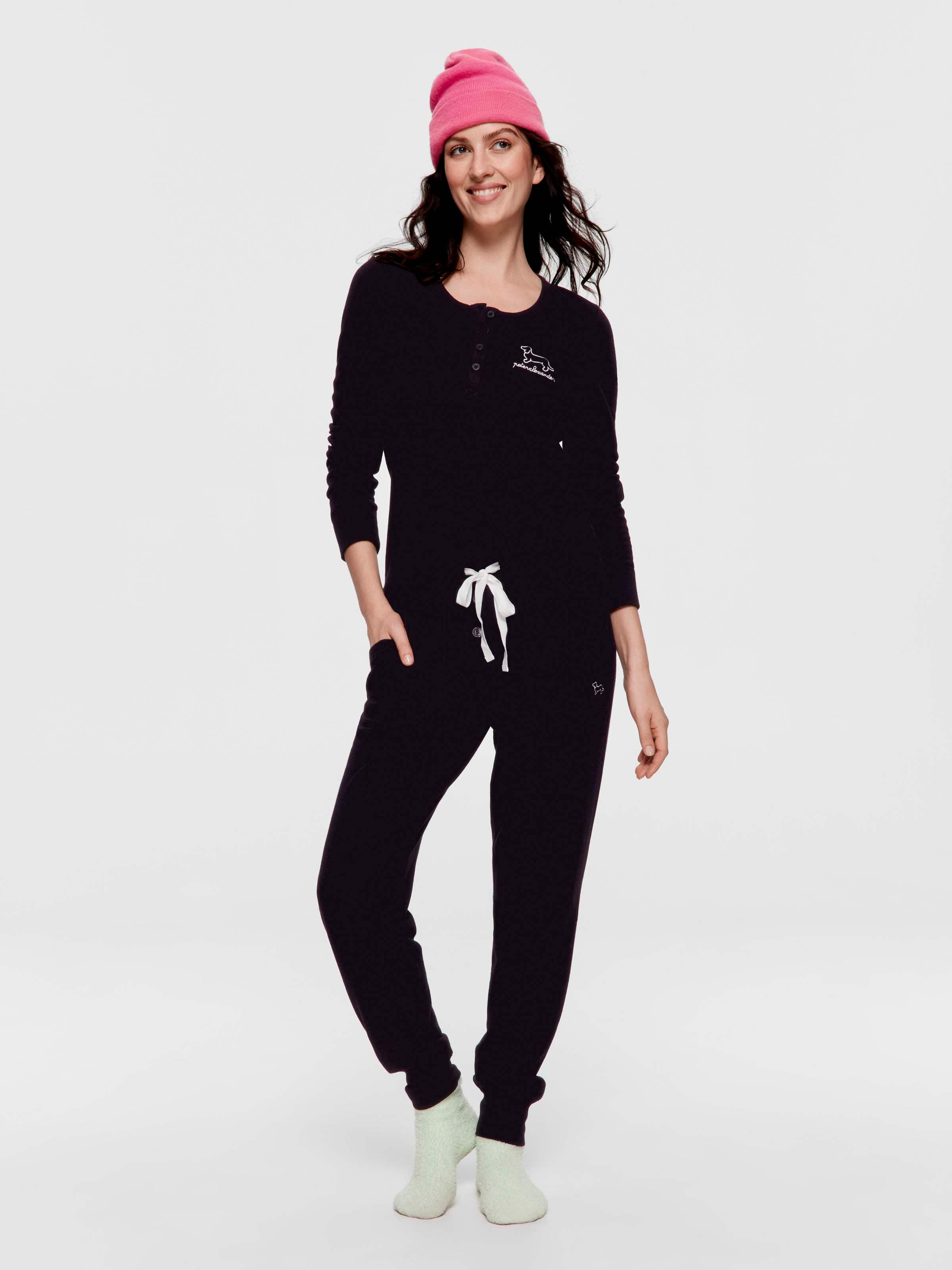 Black Waffle Easy Pj Pant