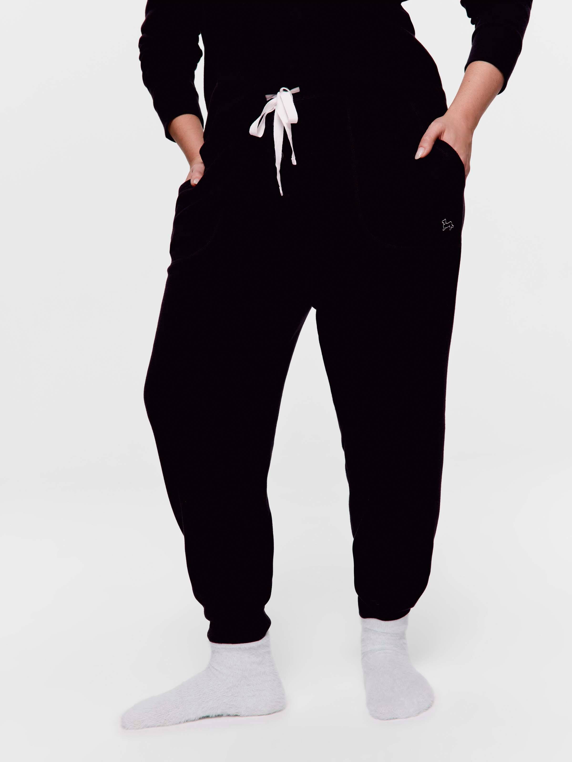 P.A. Plus Black Waffle Easy Pj Pant