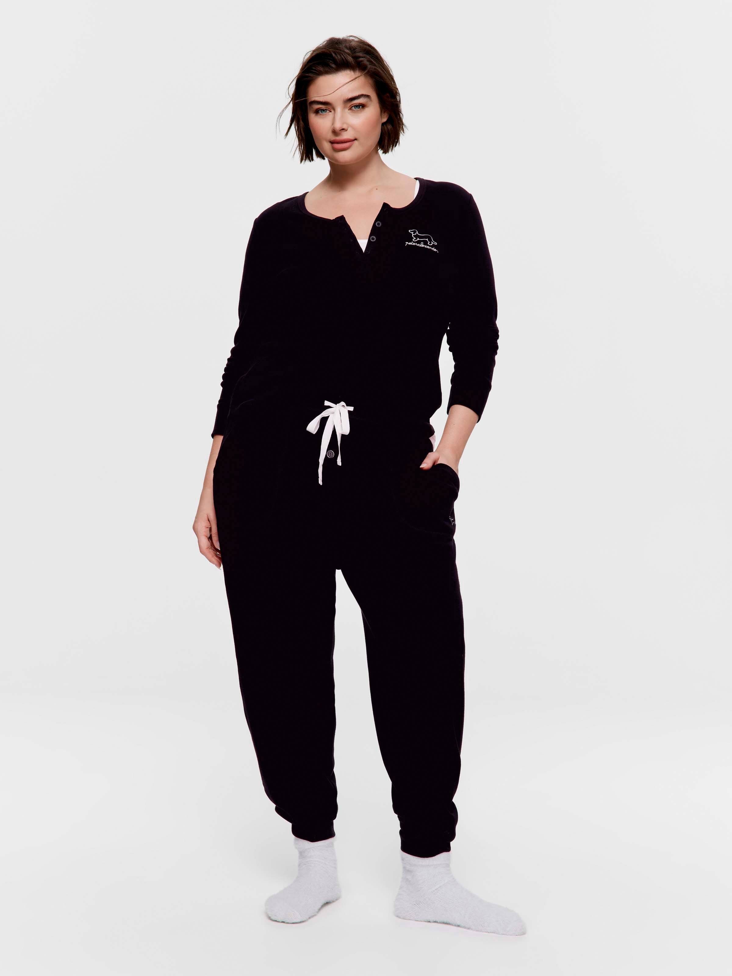 P.A. Plus Black Waffle Easy Pj Pant