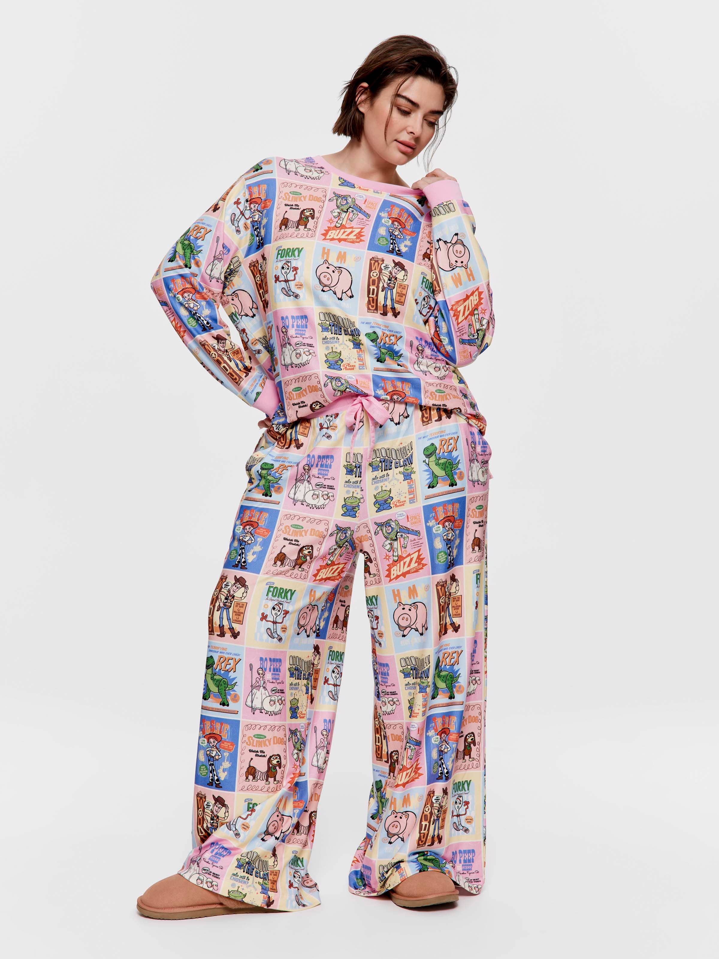P.A. Plus Toy Story Comic Plush Wide Leg Pj Pant