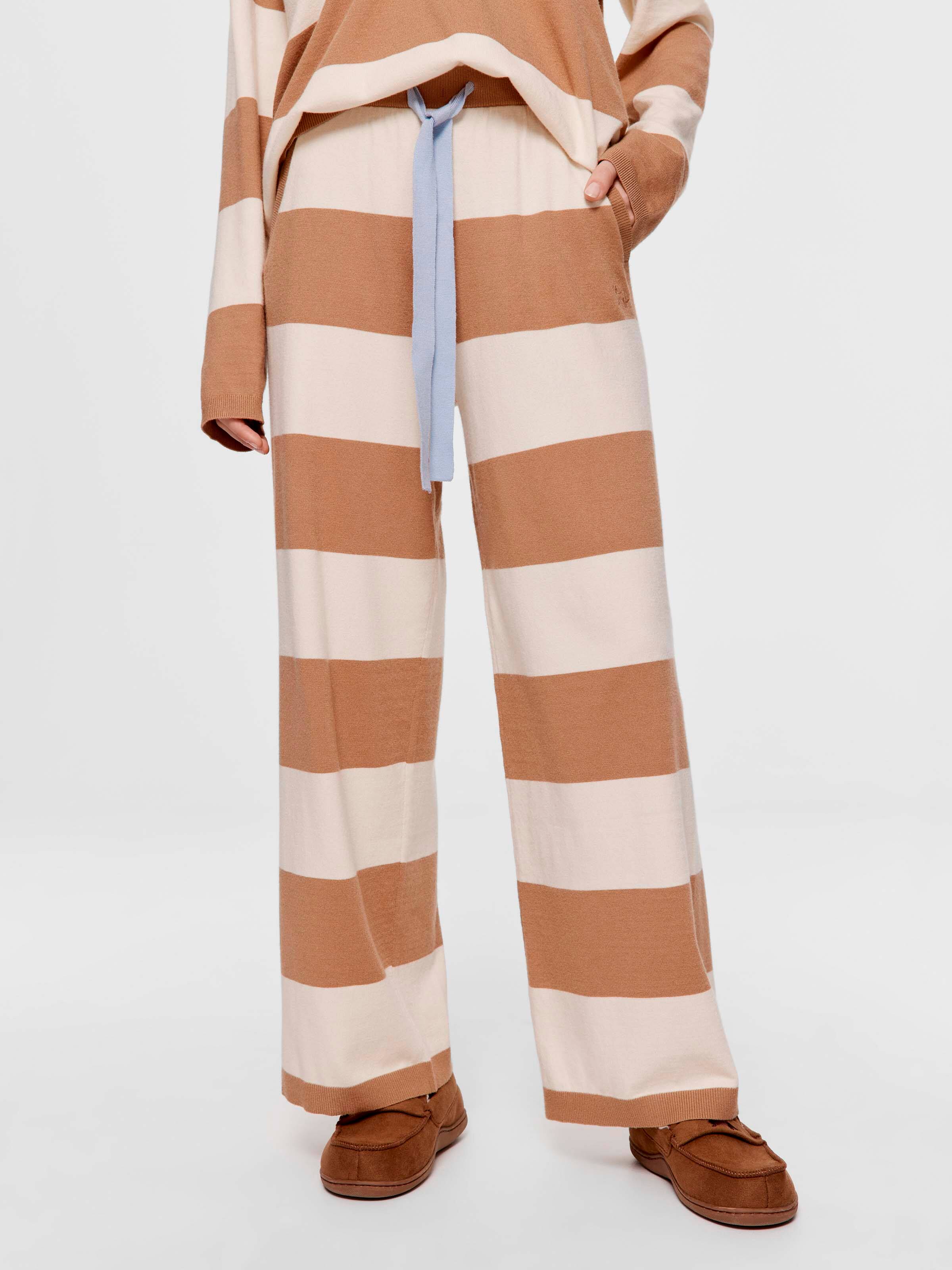 Soft Knit Stripe Straight Leg Pj Pant