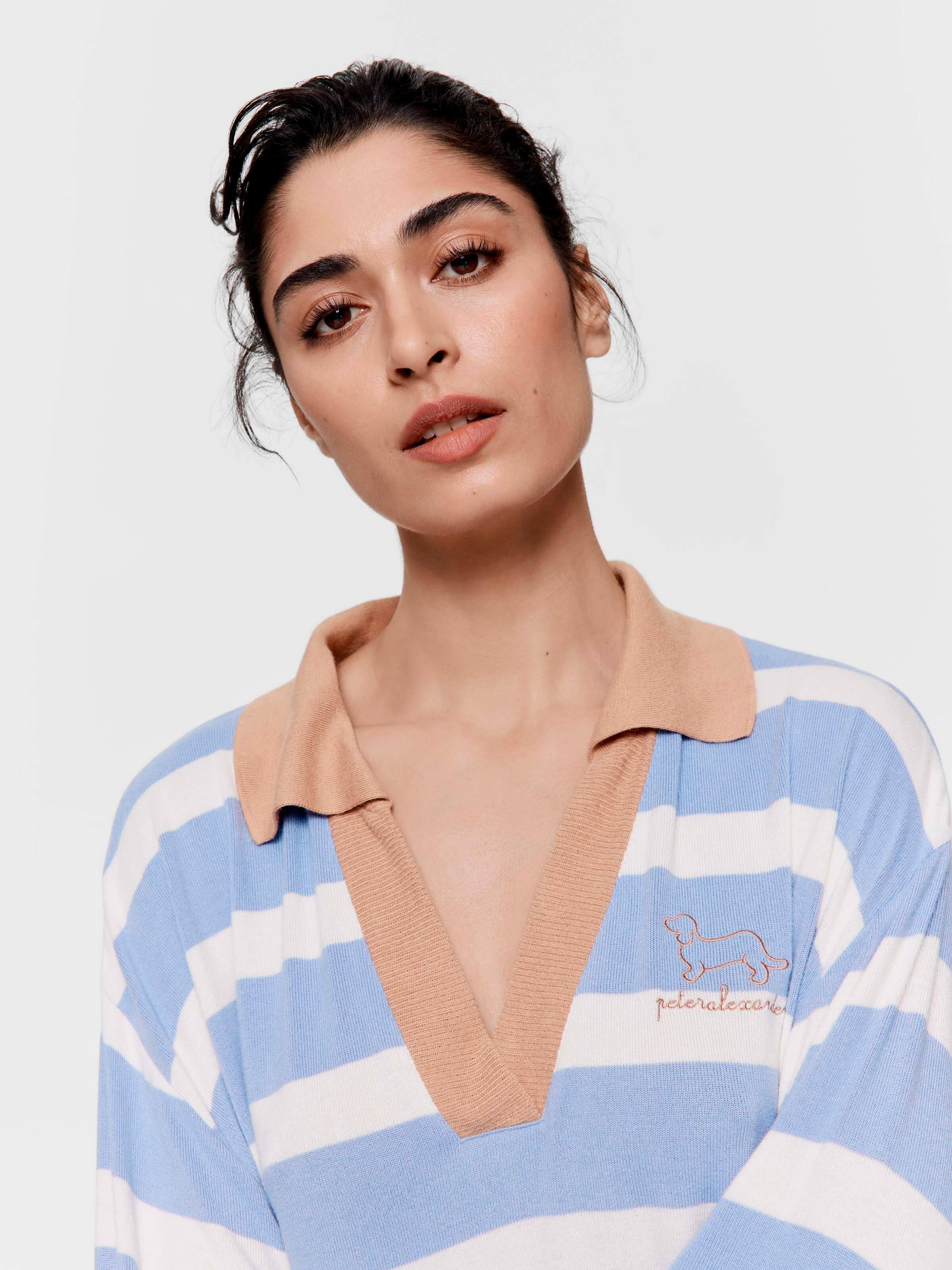Rugby Stripe Fuzzy Nightie