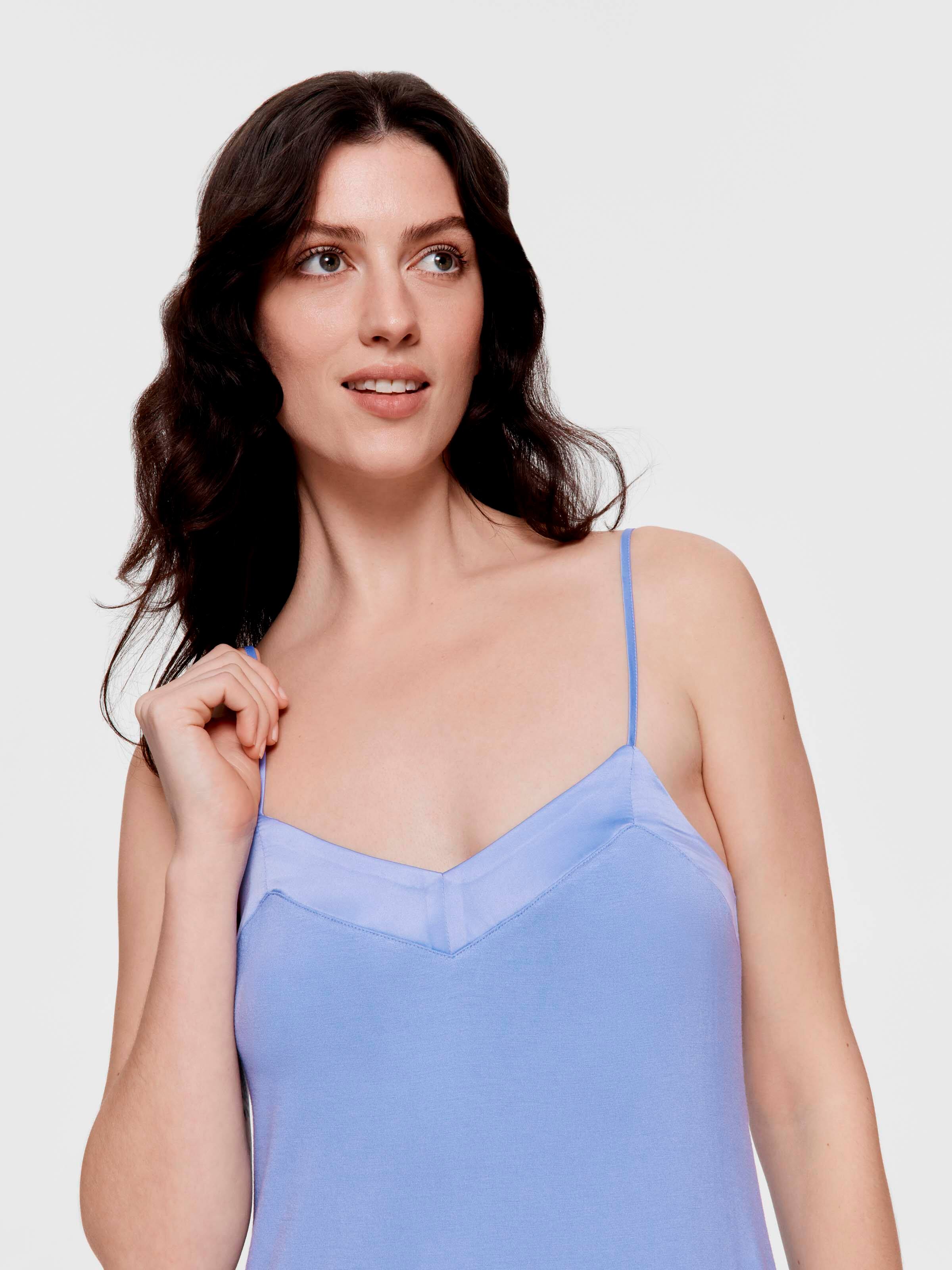 Bluebell Bamboo Knit Satin Trim Slip Nightie