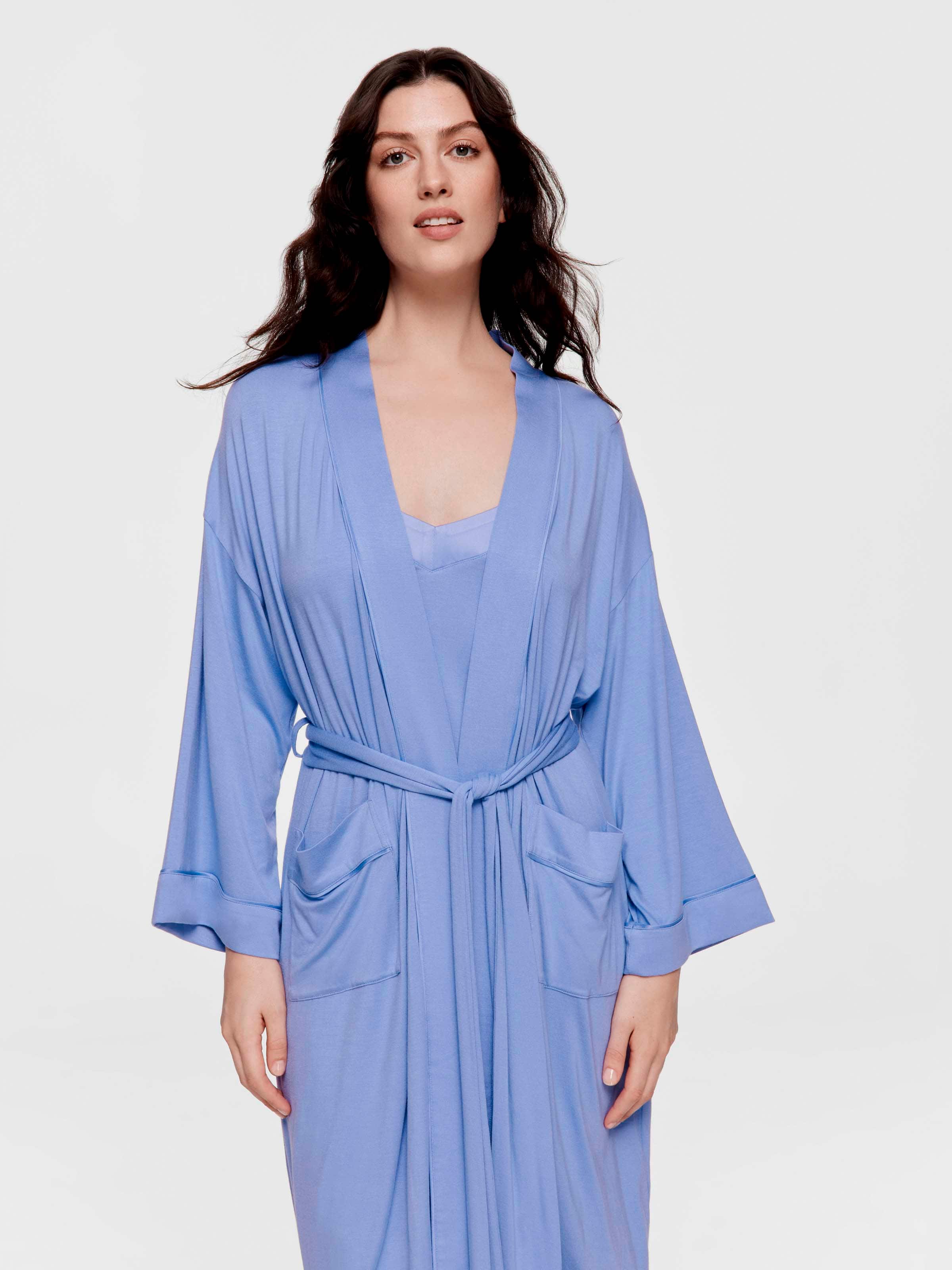 Bluebell Bamboo Knit Kimono Gown