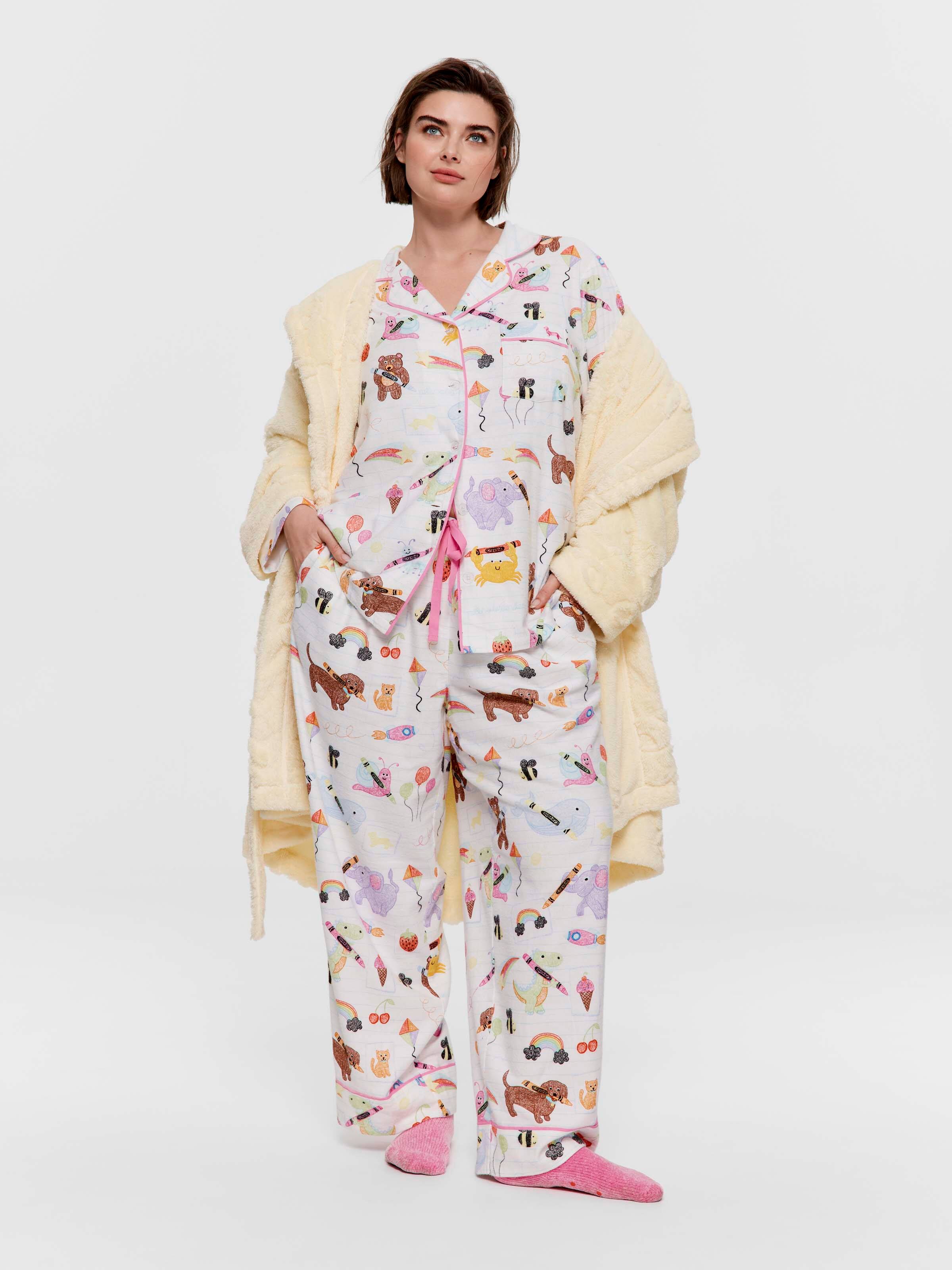 P.A. Plus Crayola Bamboo Flannelette Classic Pj Set