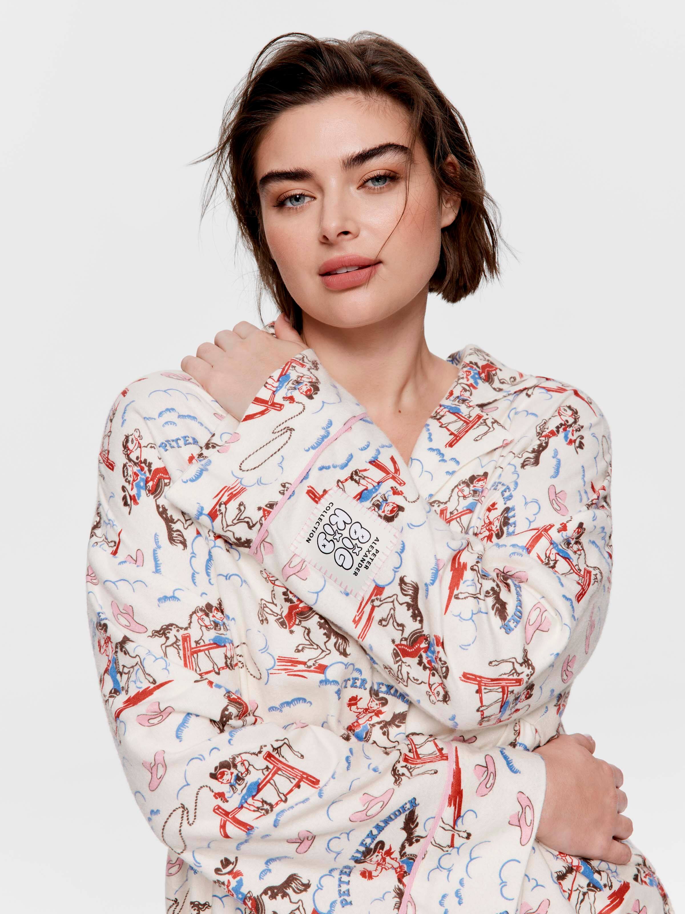 P.A. Plus Big Kid Vintage Cowboy Bamboo Flannelette Oversized Pj Set