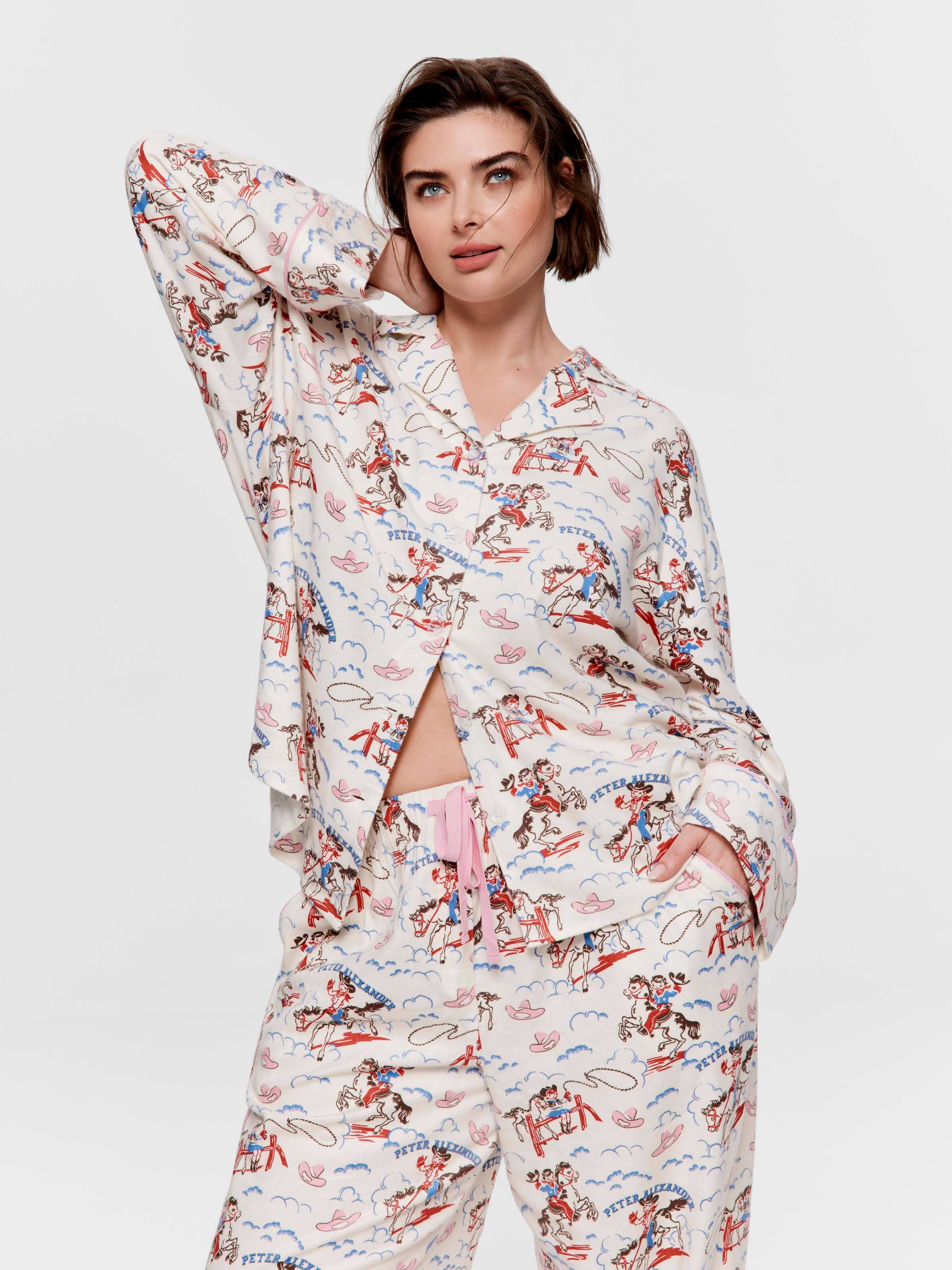 P.A. Plus Big Kid Vintage Cowboy Bamboo Flannelette Oversized Pj Set
