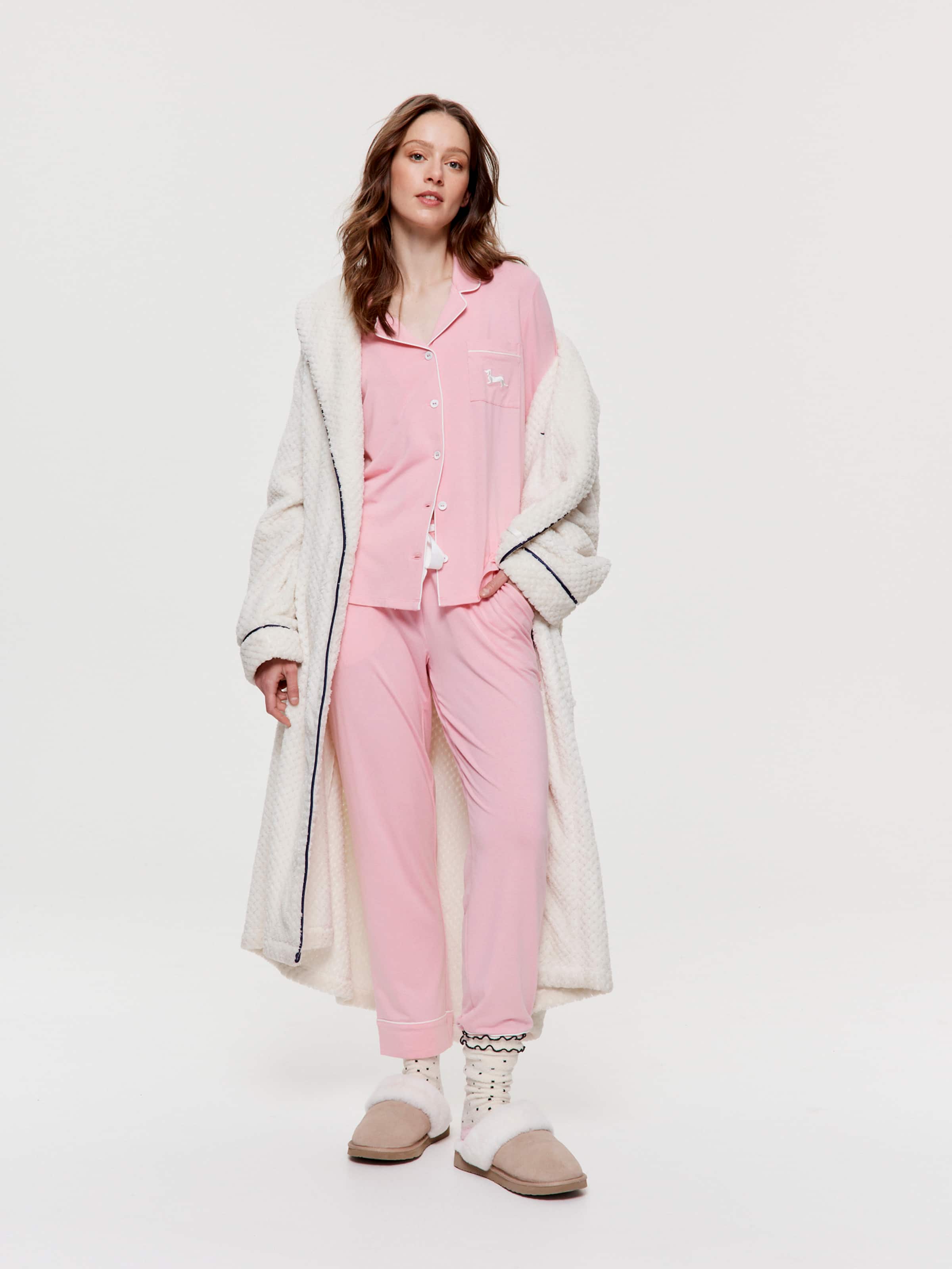 Pink Bamboo Jersey Long Pj Set