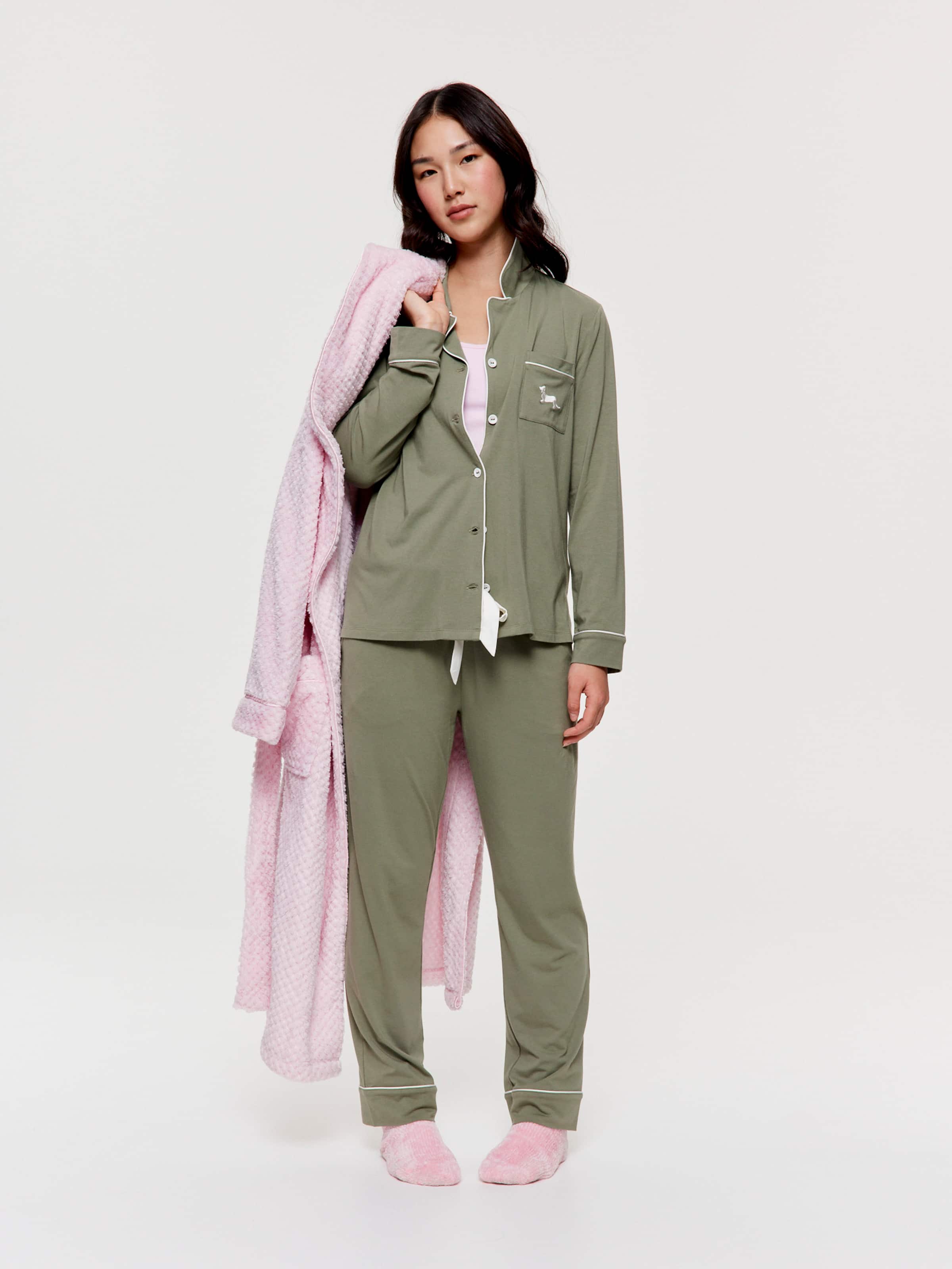 Sage Bamboo Jersey Long Pj Set