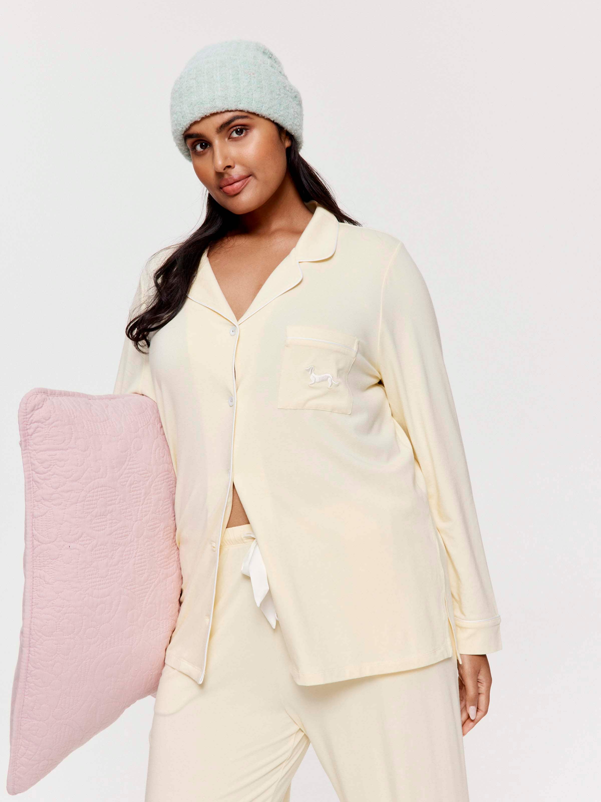 P.A. Plus Butter Bamboo Jersey Long Pj Set