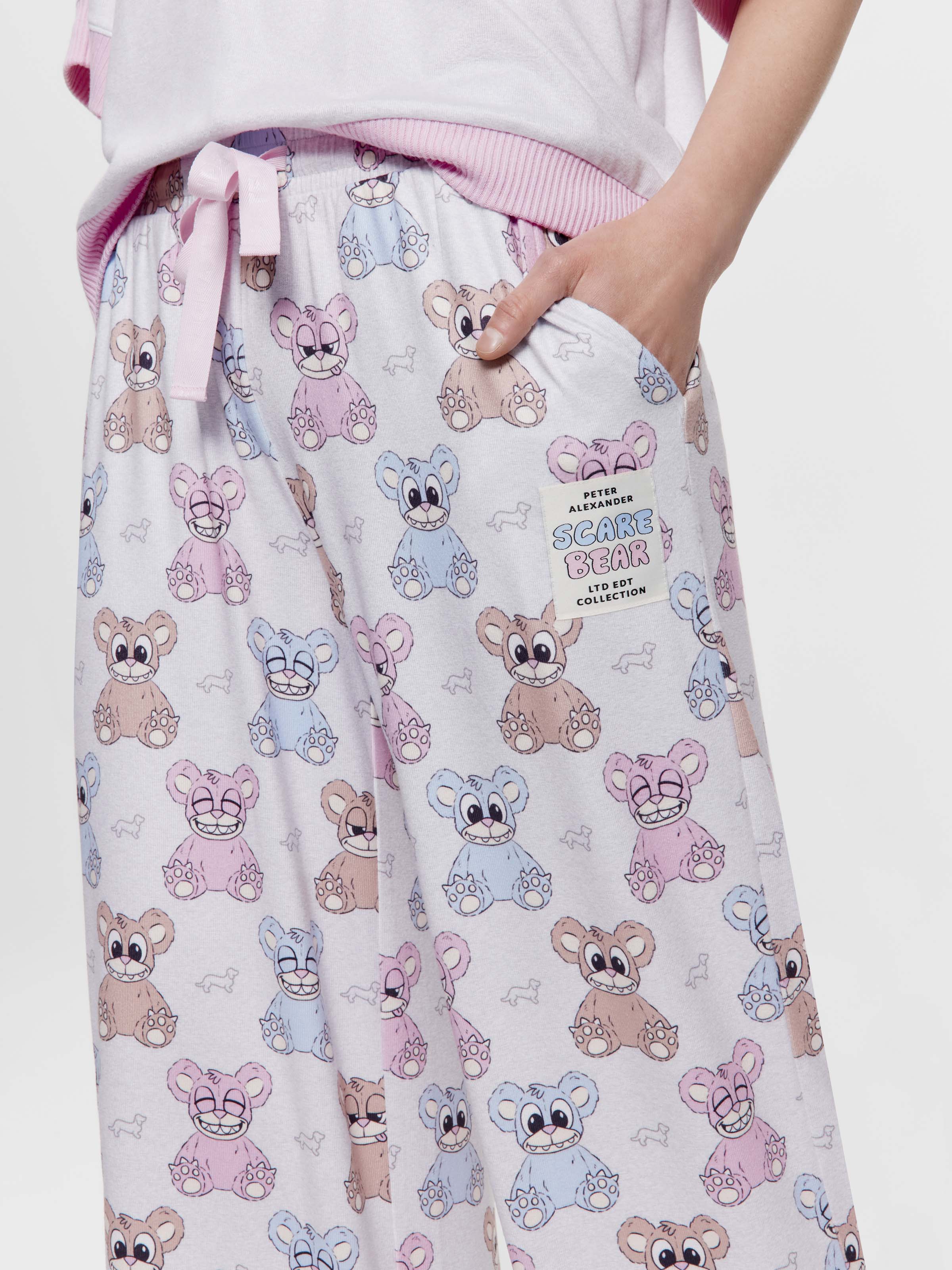 Scare Bear Plush Wide Leg Pj Pant