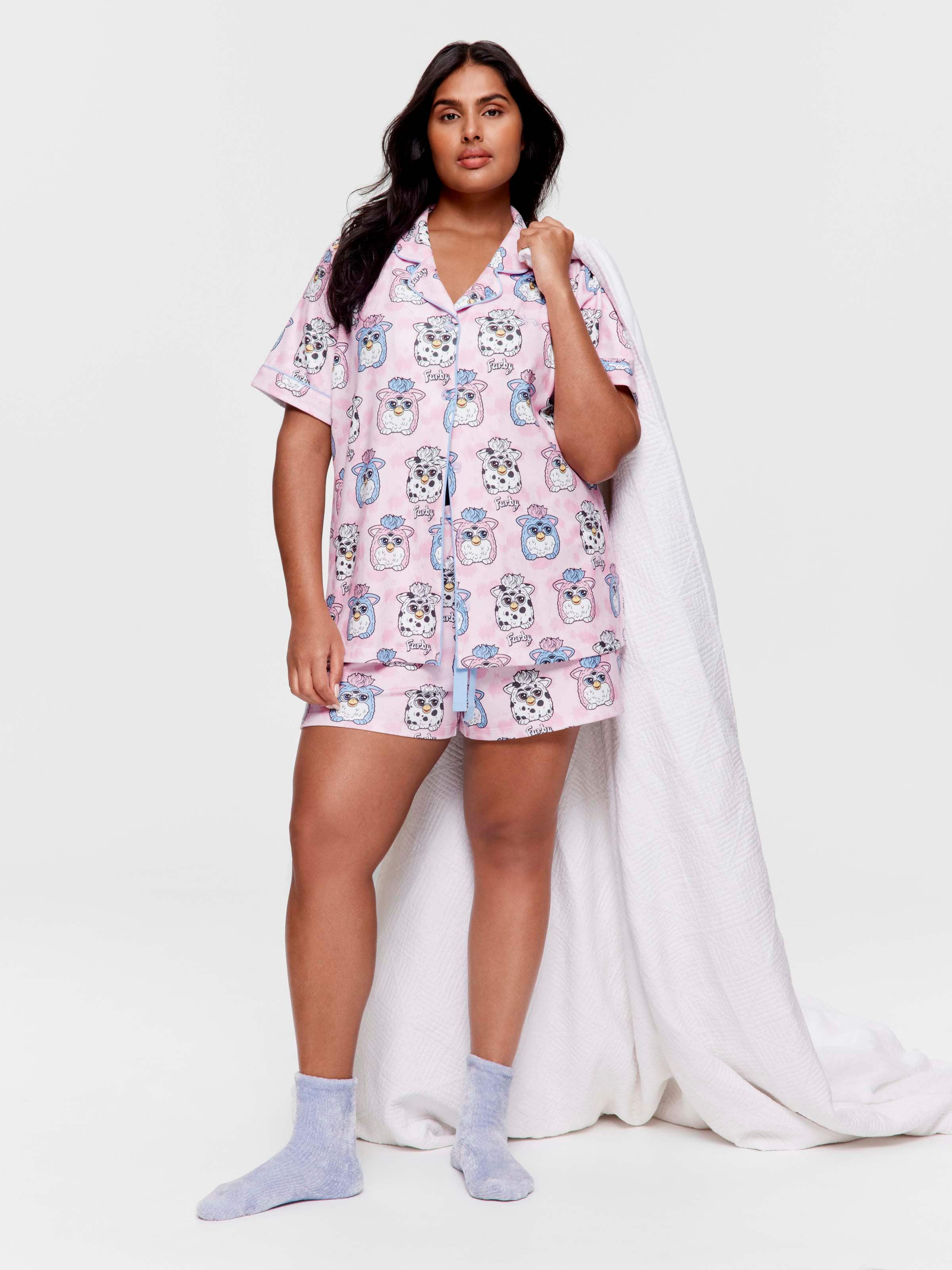 P.A. Plus Furby Plush Shortie Pj Set