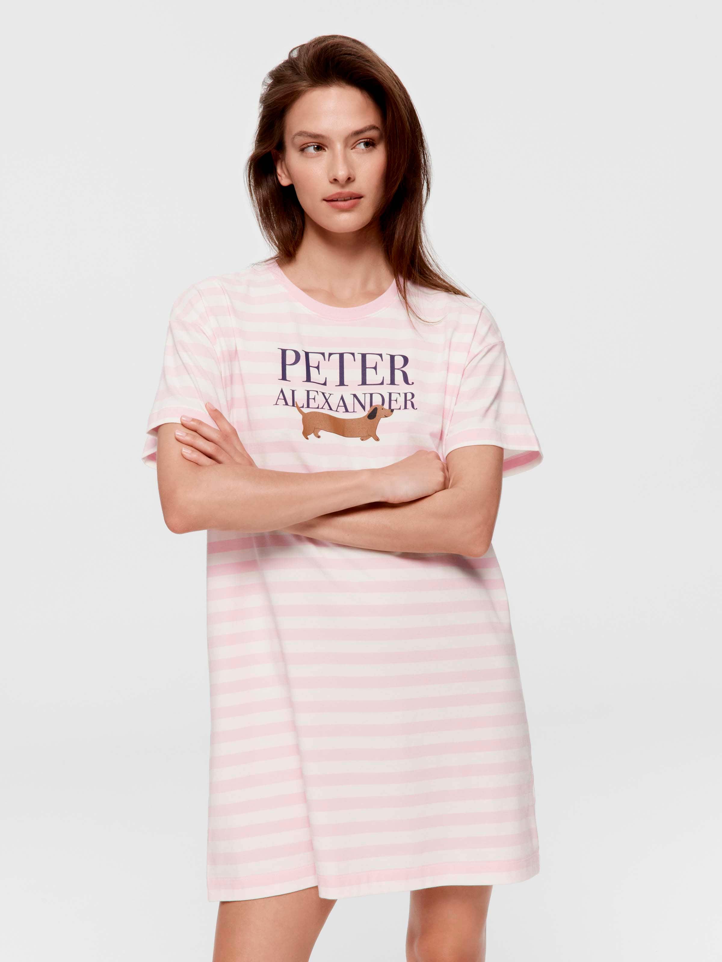 Pink Stripe Penny Slim Sleep Tee