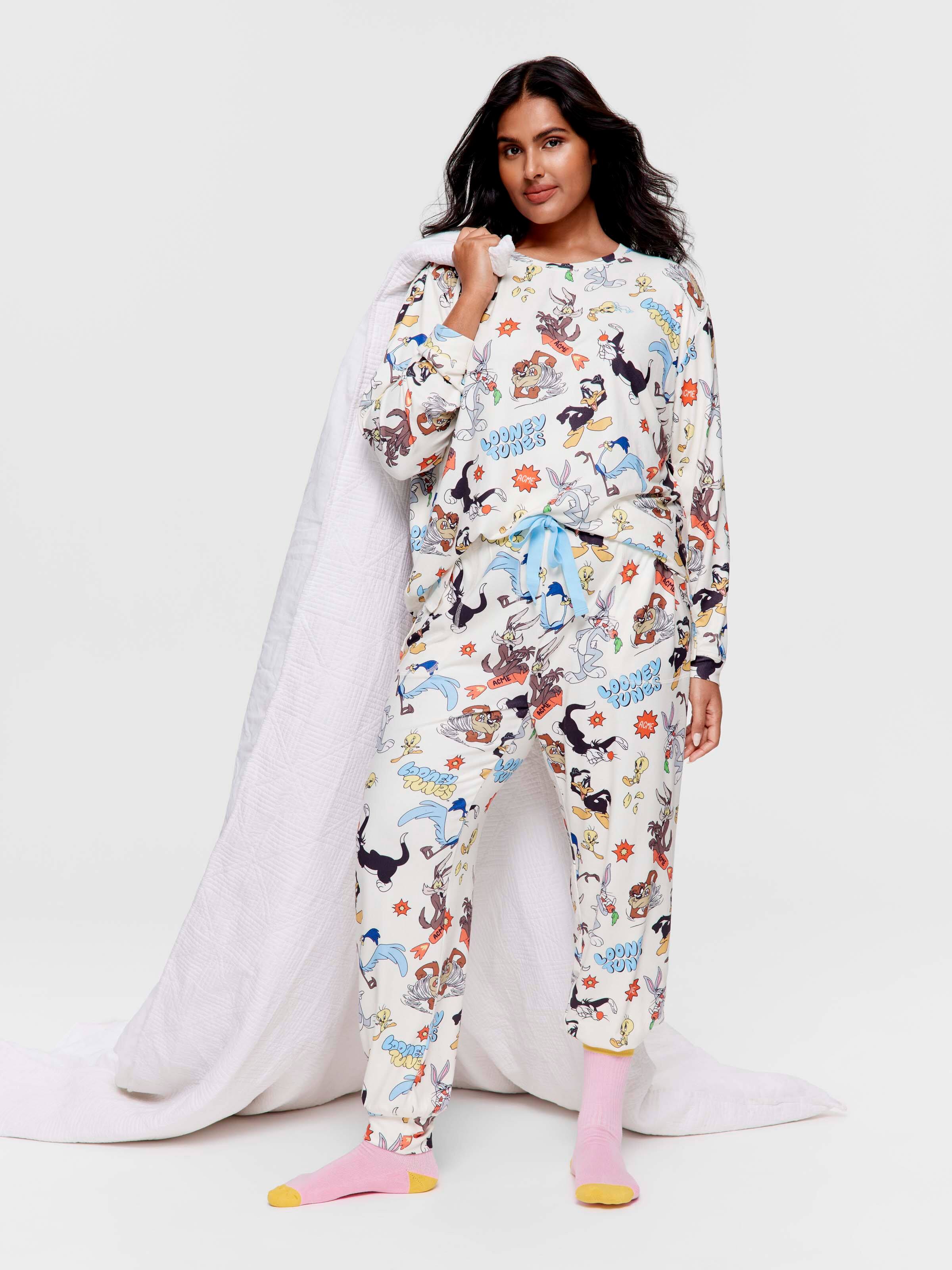 P.A. Plus Looney Tunes Plush Long Pj Set