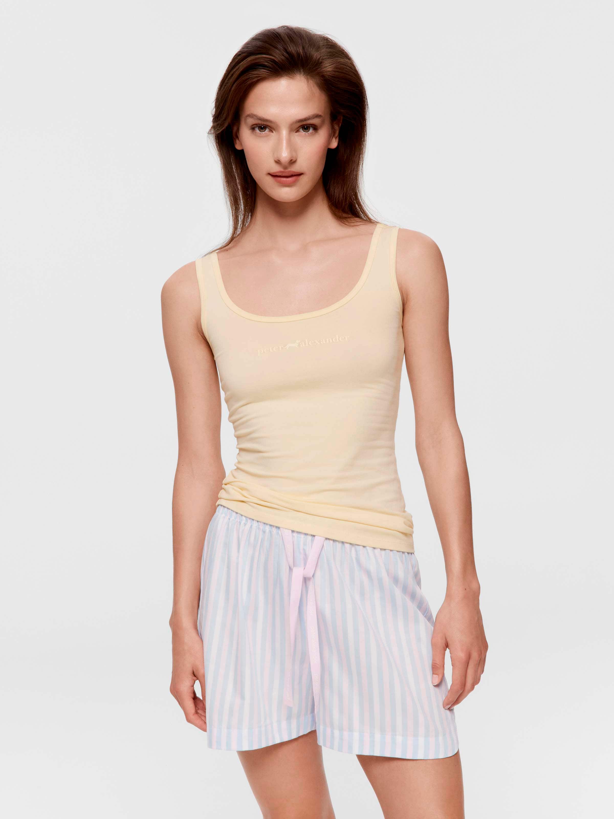 Blue Stripe 100% Cotton Gerri Short