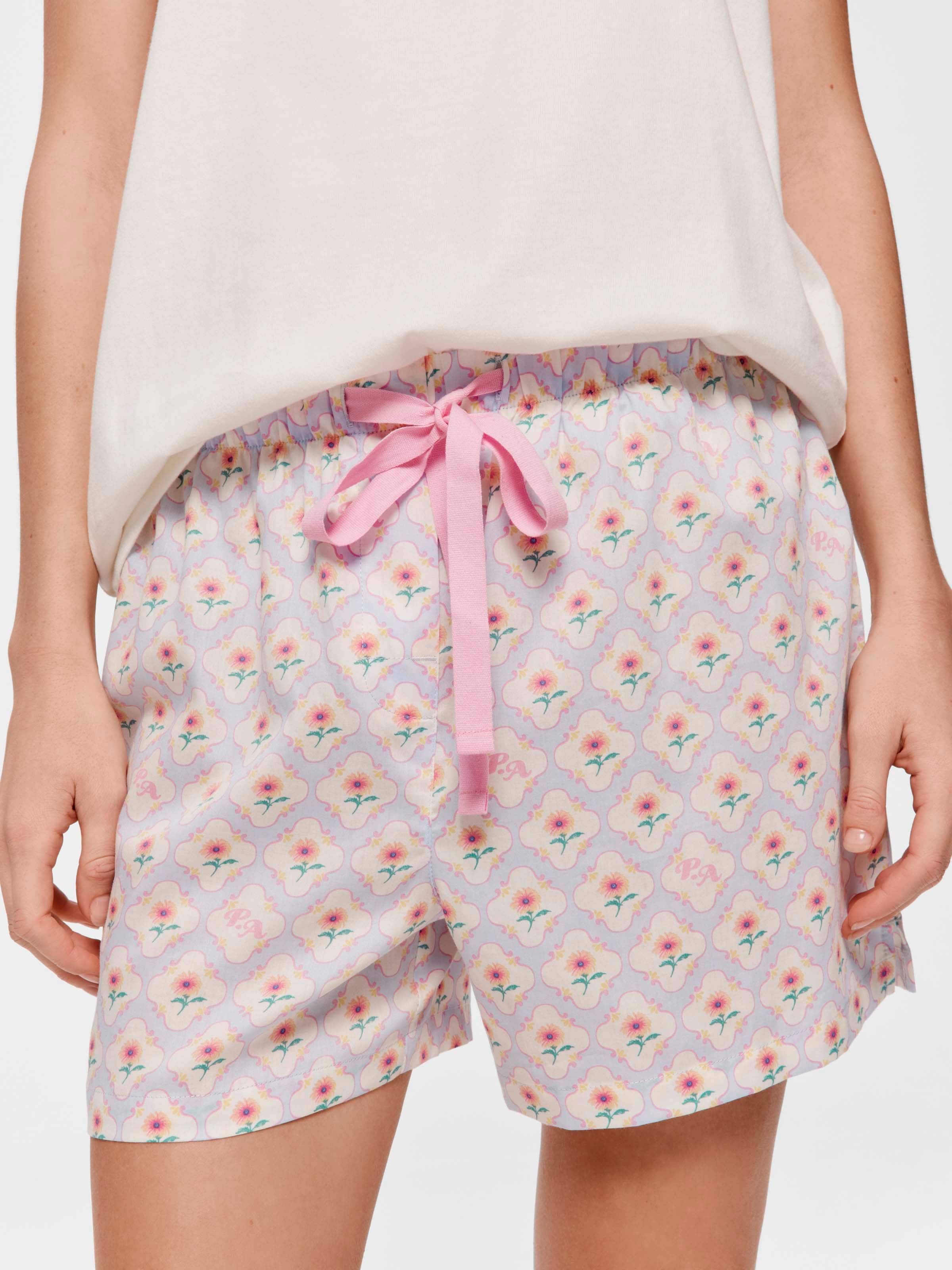 Pastel Daisy 100% Cotton Mid Short