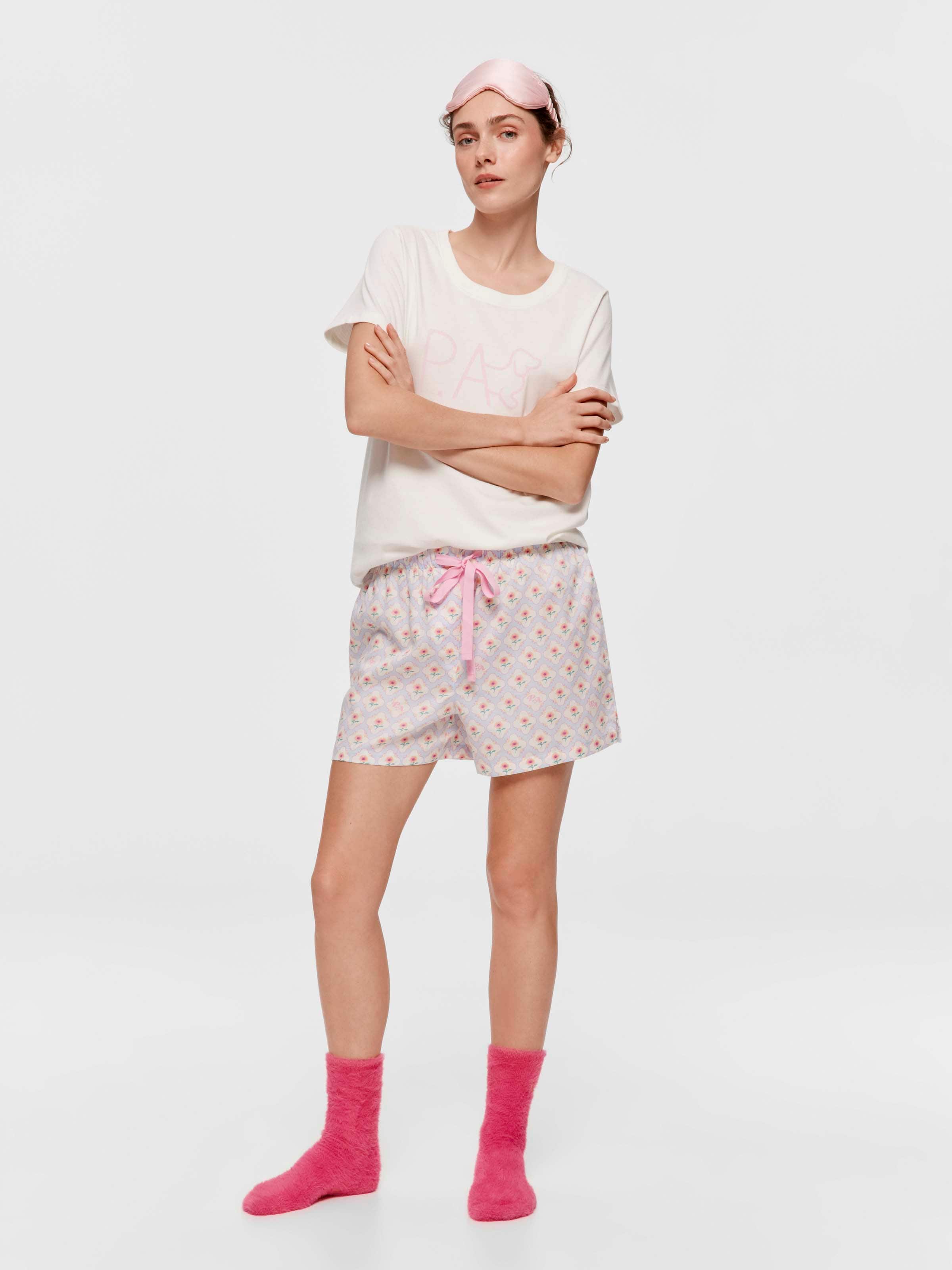 Pastel Daisy 100% Cotton Mid Short