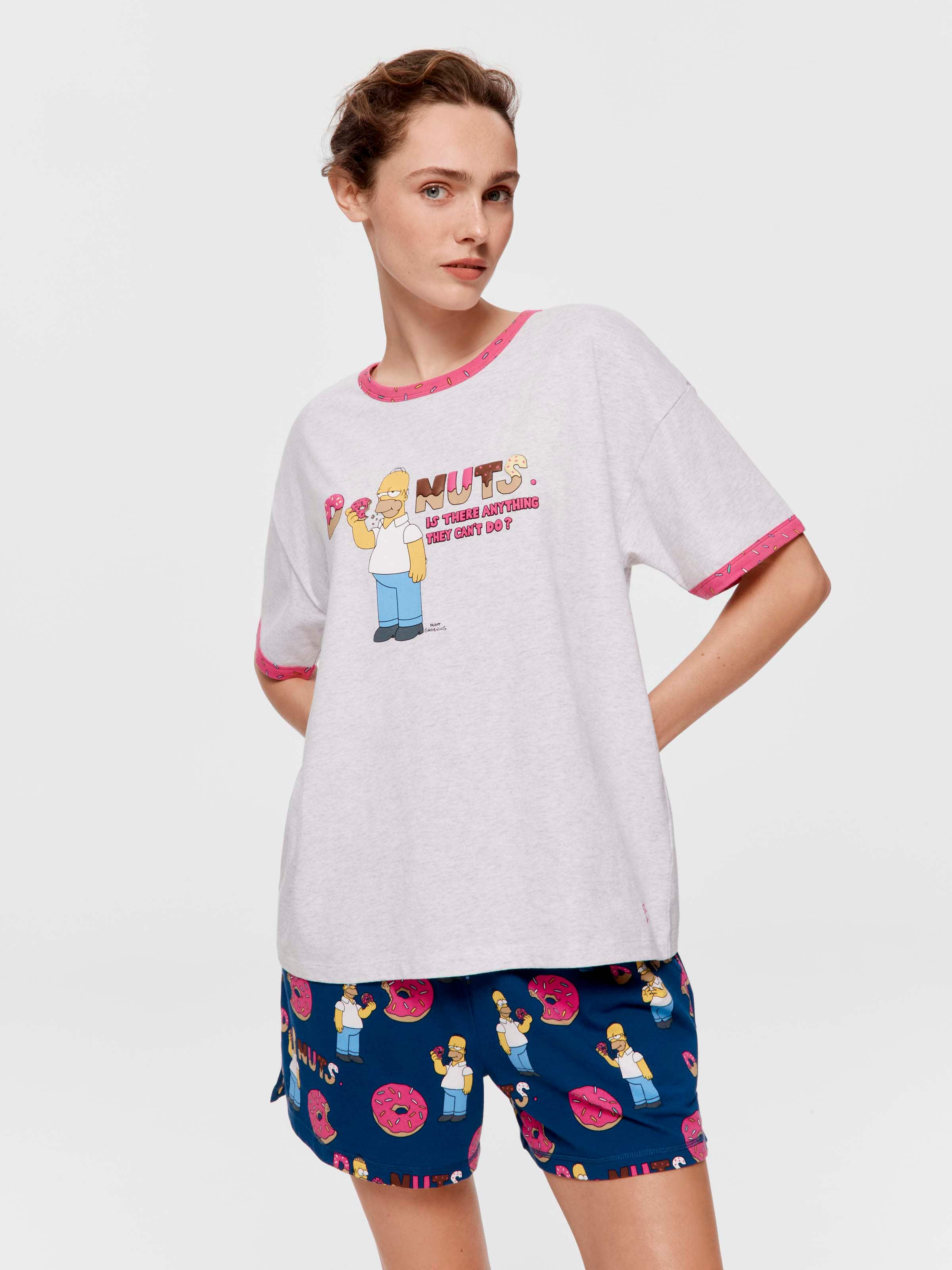 The Simpsons Homer Donut 100% Cotton Oversized Tee