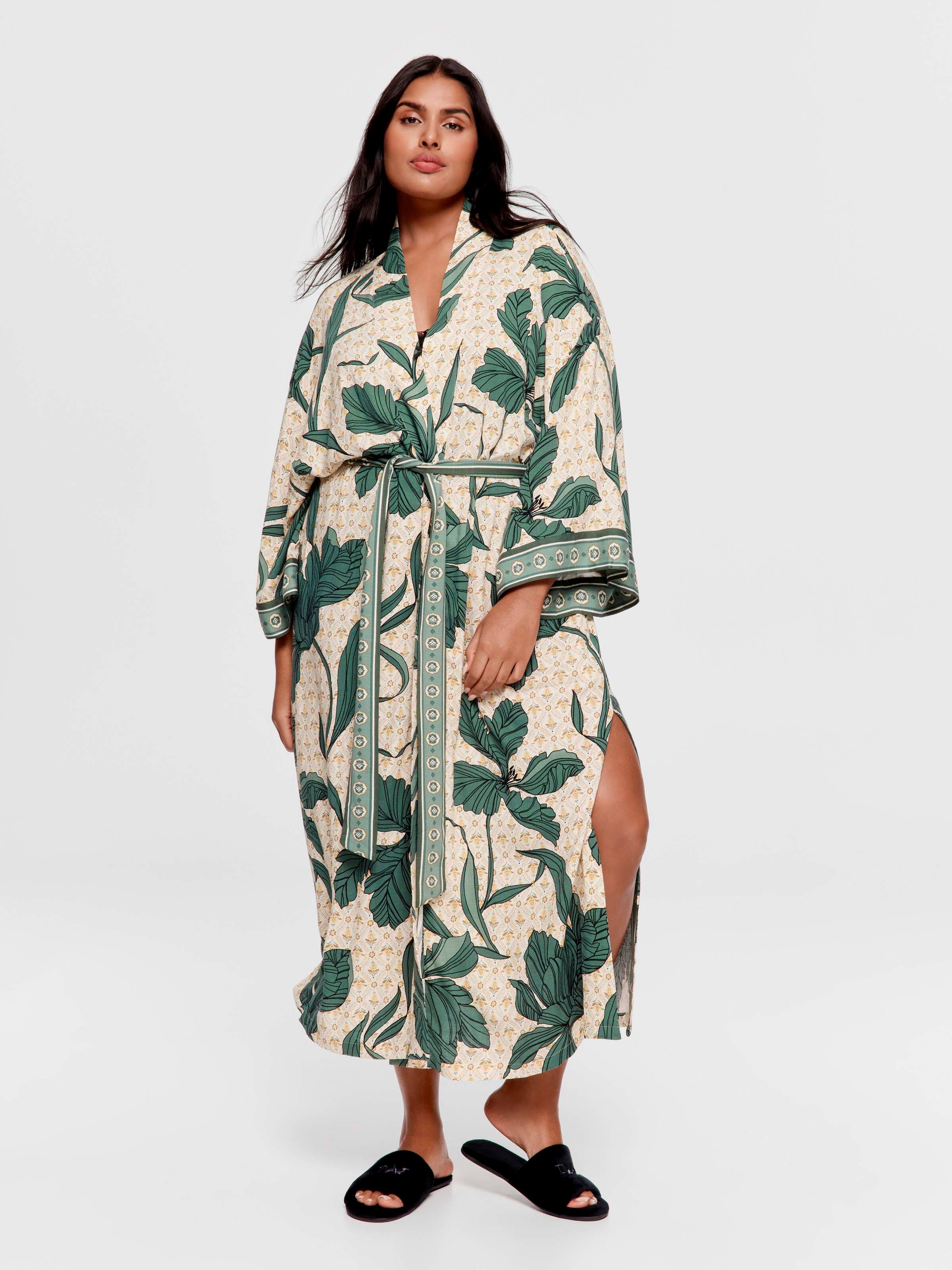 P.A. Plus Wallpaper Long Kimono Gown