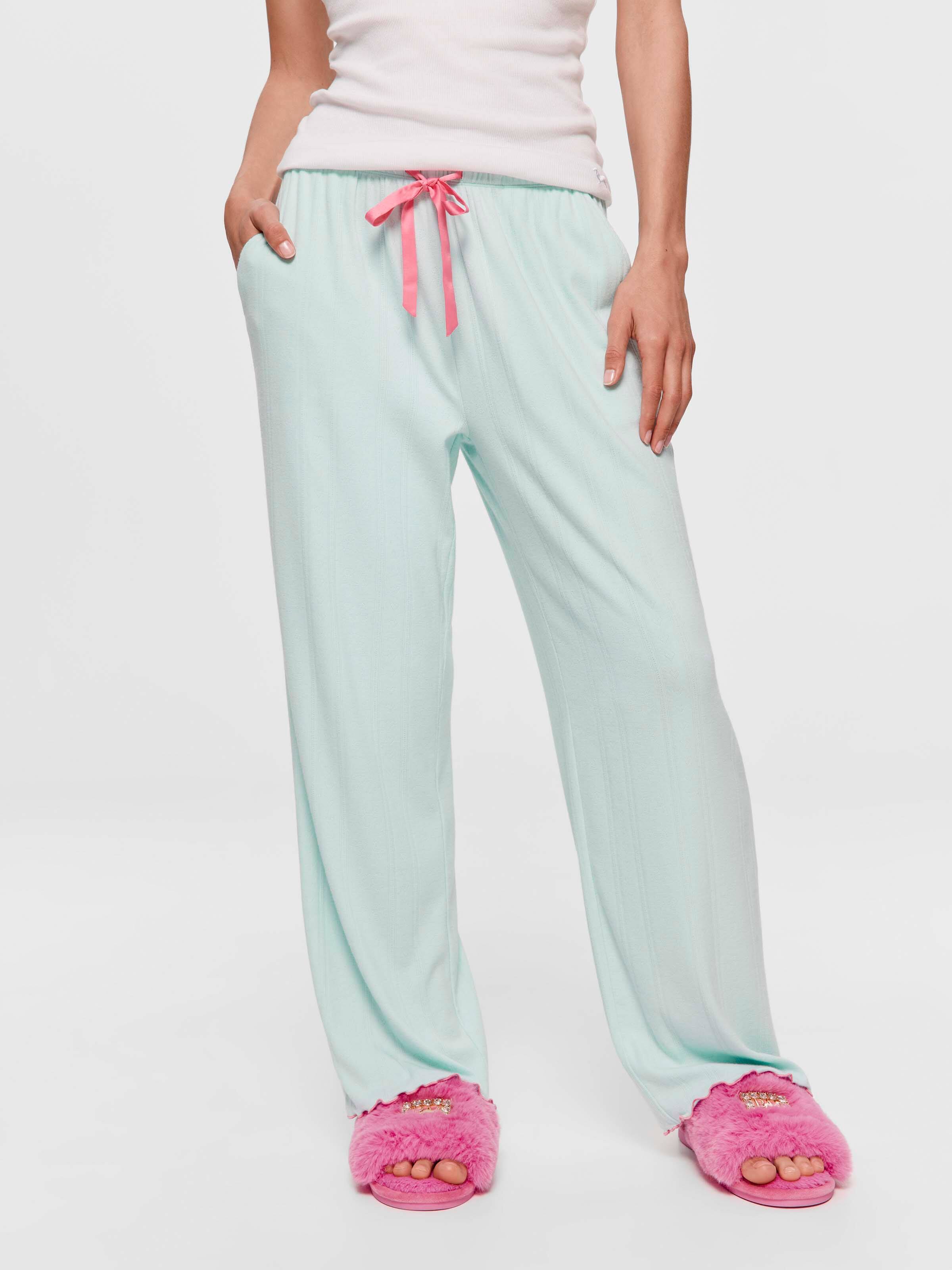 Mint Pointelle Straight Leg Pj Pant