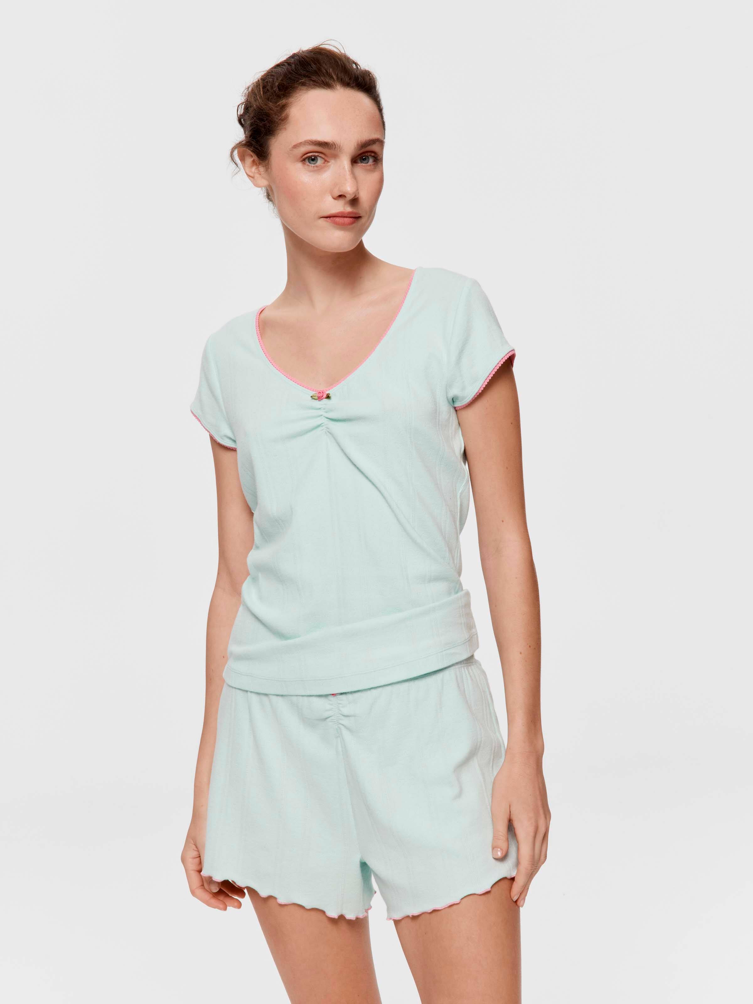 Mint Pointelle Mini Short