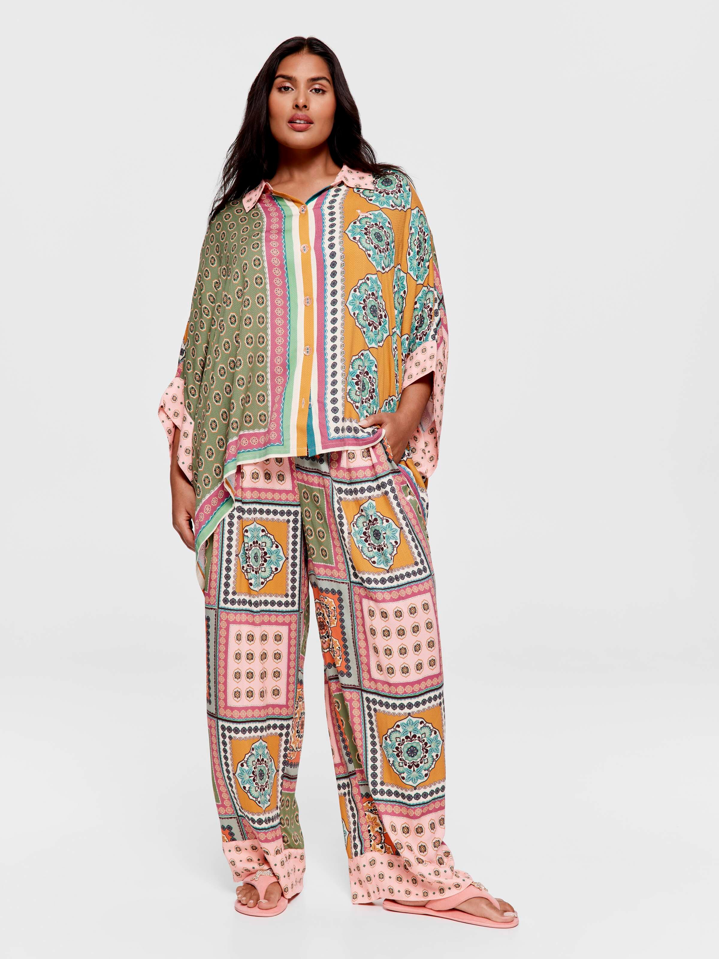 P.A. Plus Fashion Tile Wide Leg Pj Pant