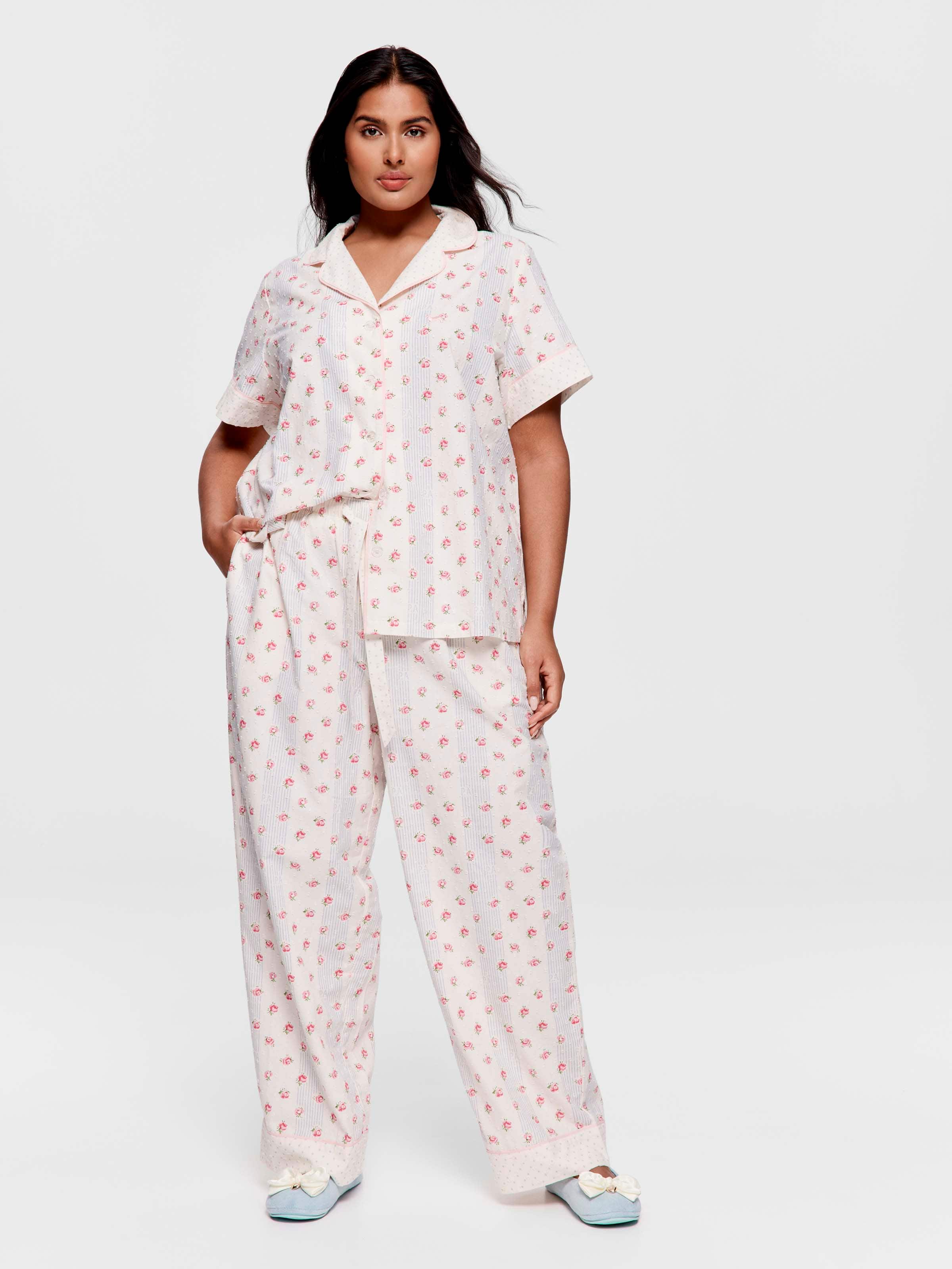 P.A. Plus Vintage Floral 100% Cotton Dobby Pj Set